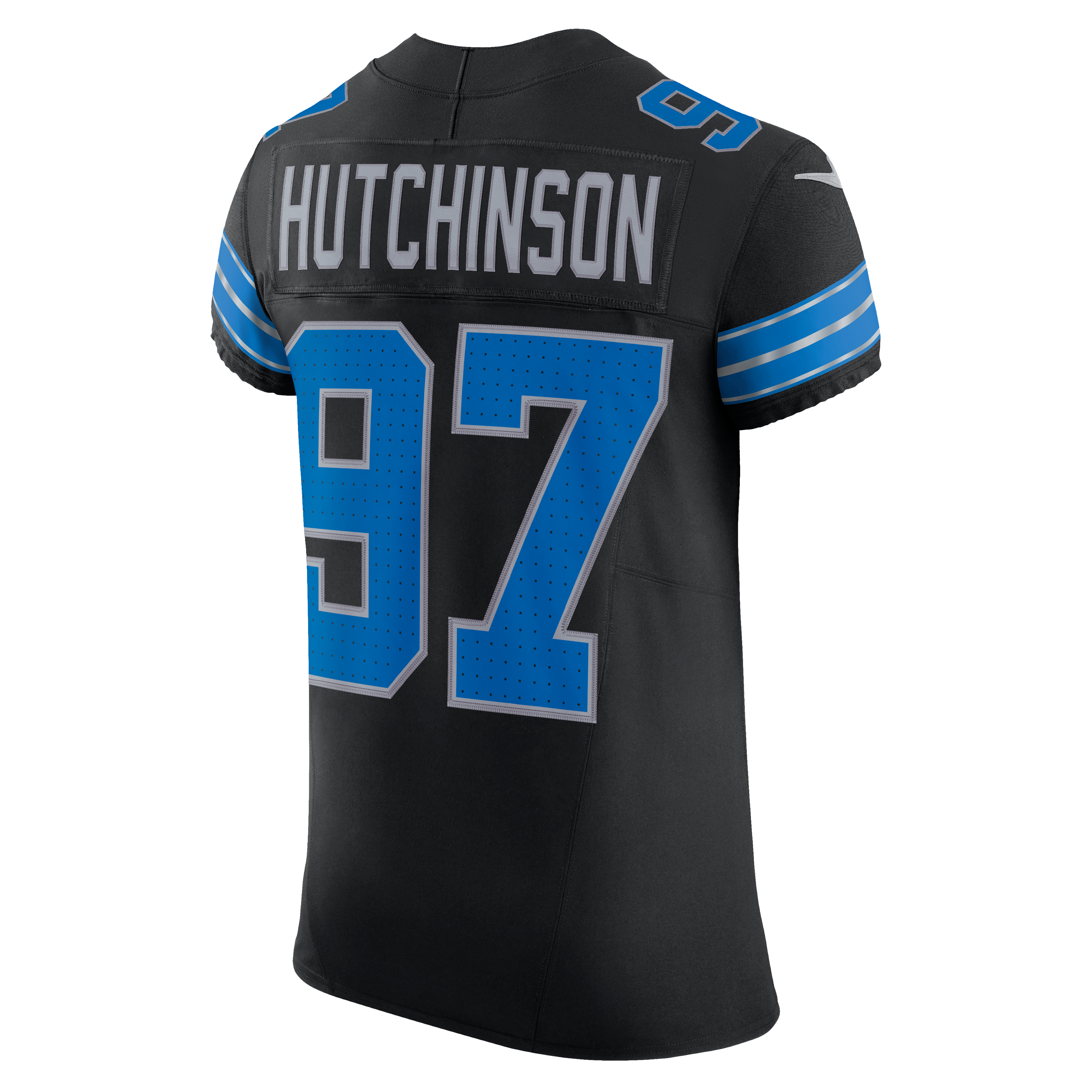 Aidan Hutchinson Detroit Lions Alternate Vapor F.U.S.E. Elite Jersey - Black - Image 4