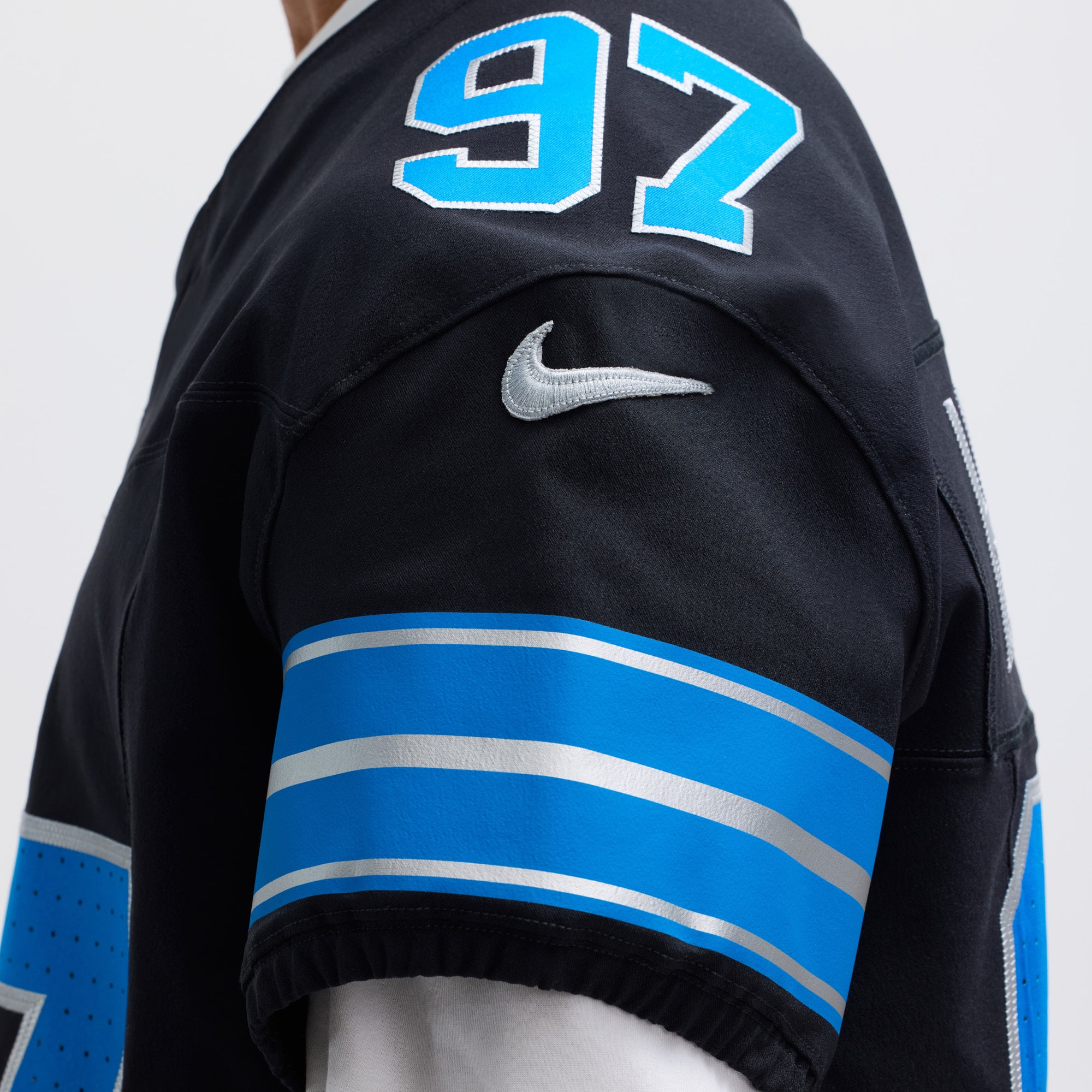 Aidan Hutchinson Detroit Lions Alternate Vapor F.U.S.E. Elite Jersey - Black - Image 11
