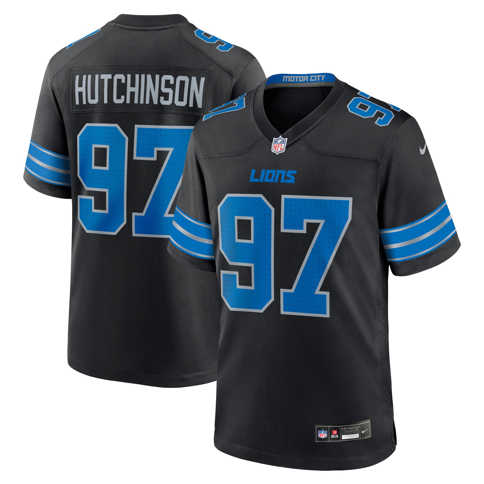 Aidan Hutchinson Detroit Lions Game Jersey - Black - Image 2