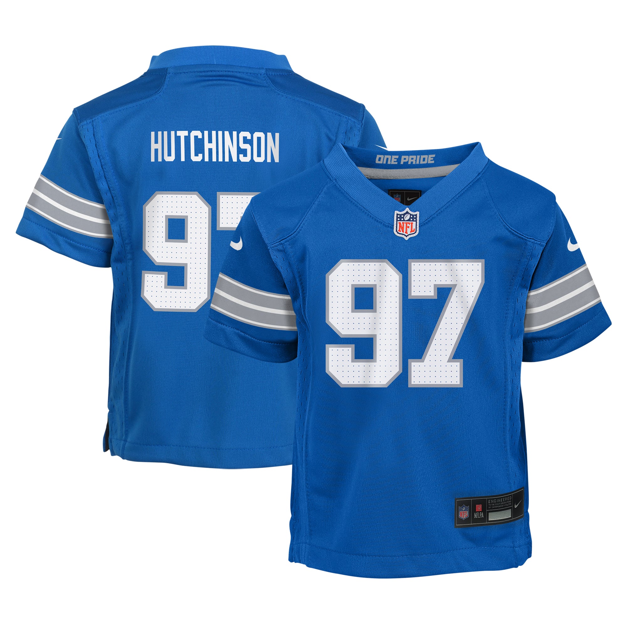 Aidan Hutchinson Detroit Lions Infant Team Player Game Jersey - Blue - Image 2