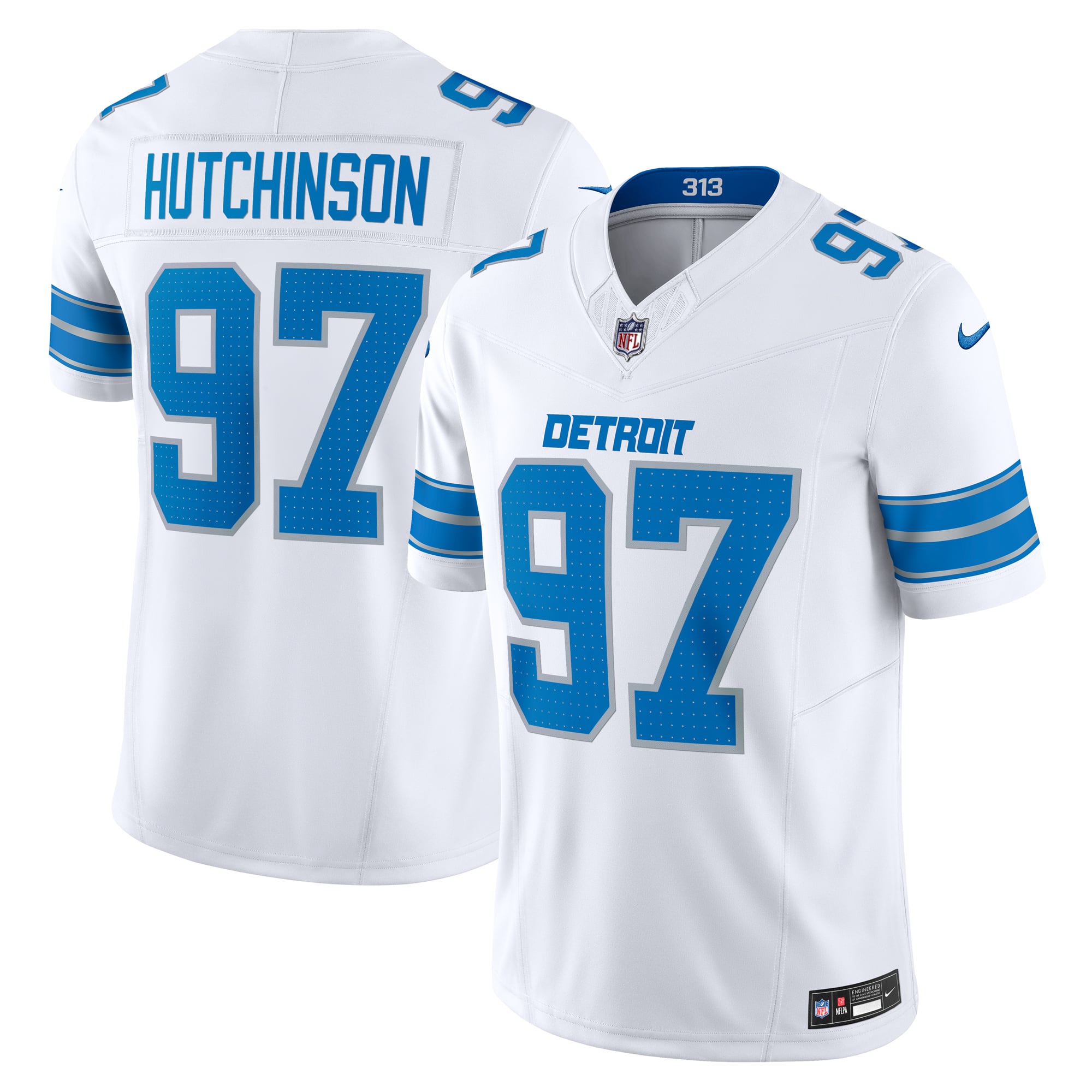 Aidan Hutchinson Detroit Lions Vapor F.U.S.E. Alternate Limited Jersey - White - Image 2