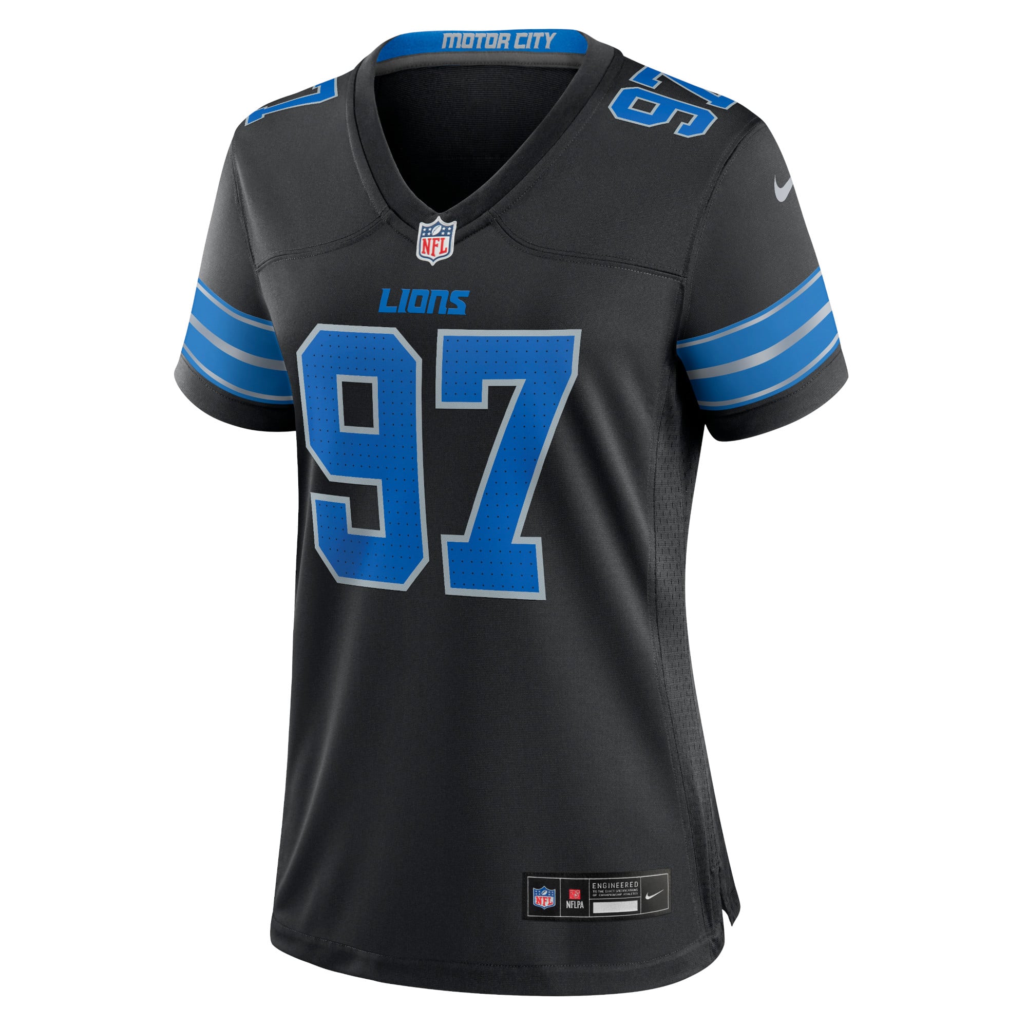 Aidan Hutchinson Detroit Lions Women's Game Jersey - Black - Image 3