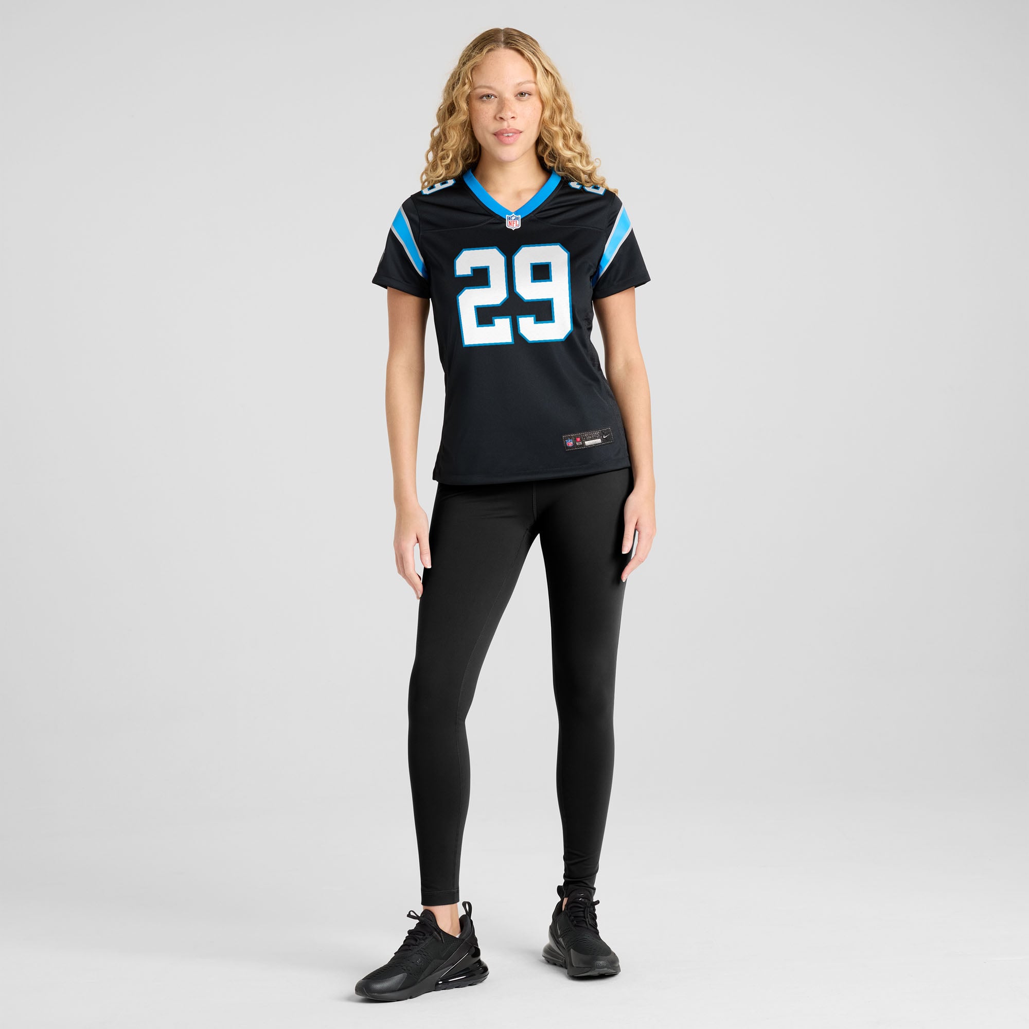Akayleb Evans Carolina Panthers Women's Team Game Jersey - Black - Image 5