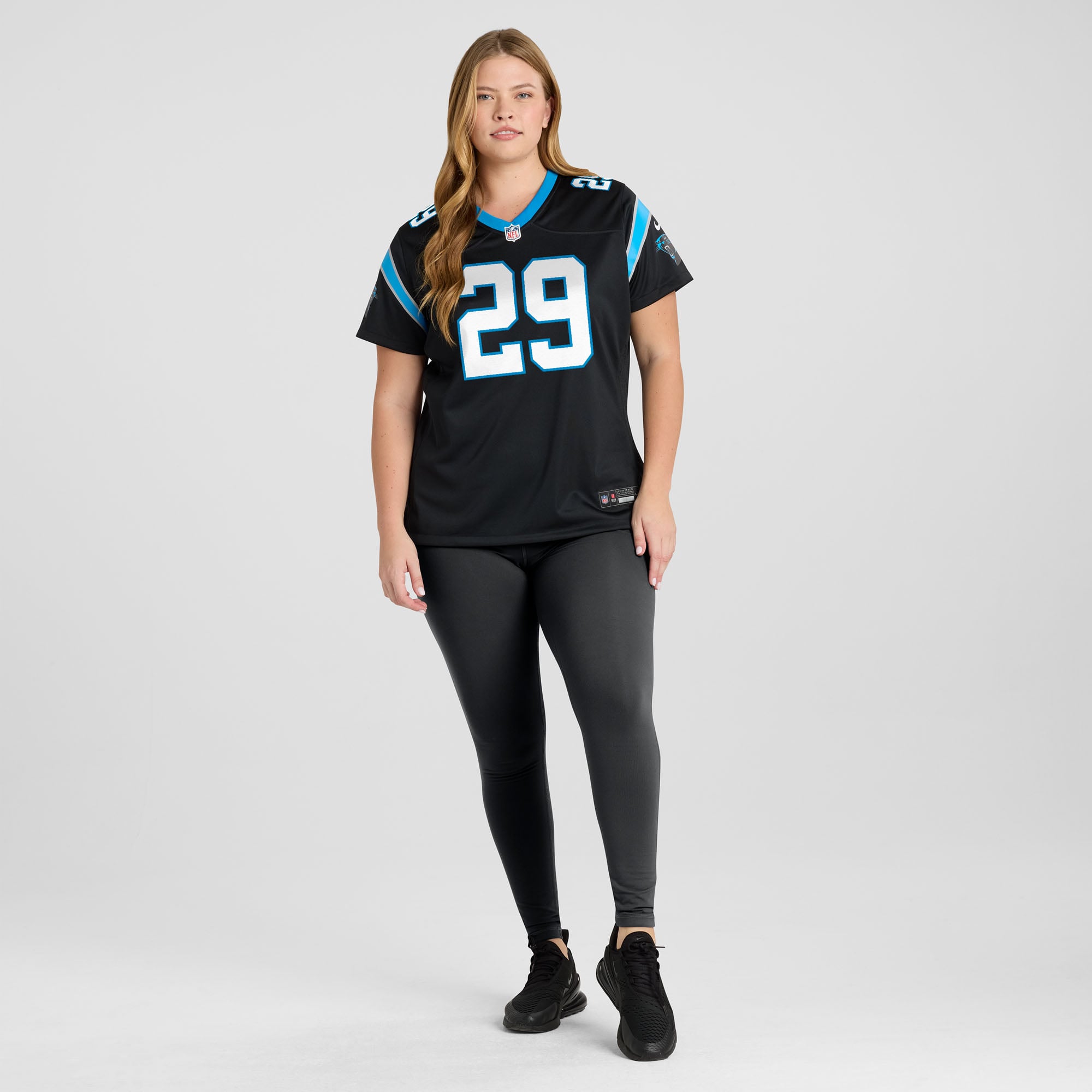 Akayleb Evans Carolina Panthers Women's Team Game Jersey - Black - Image 7