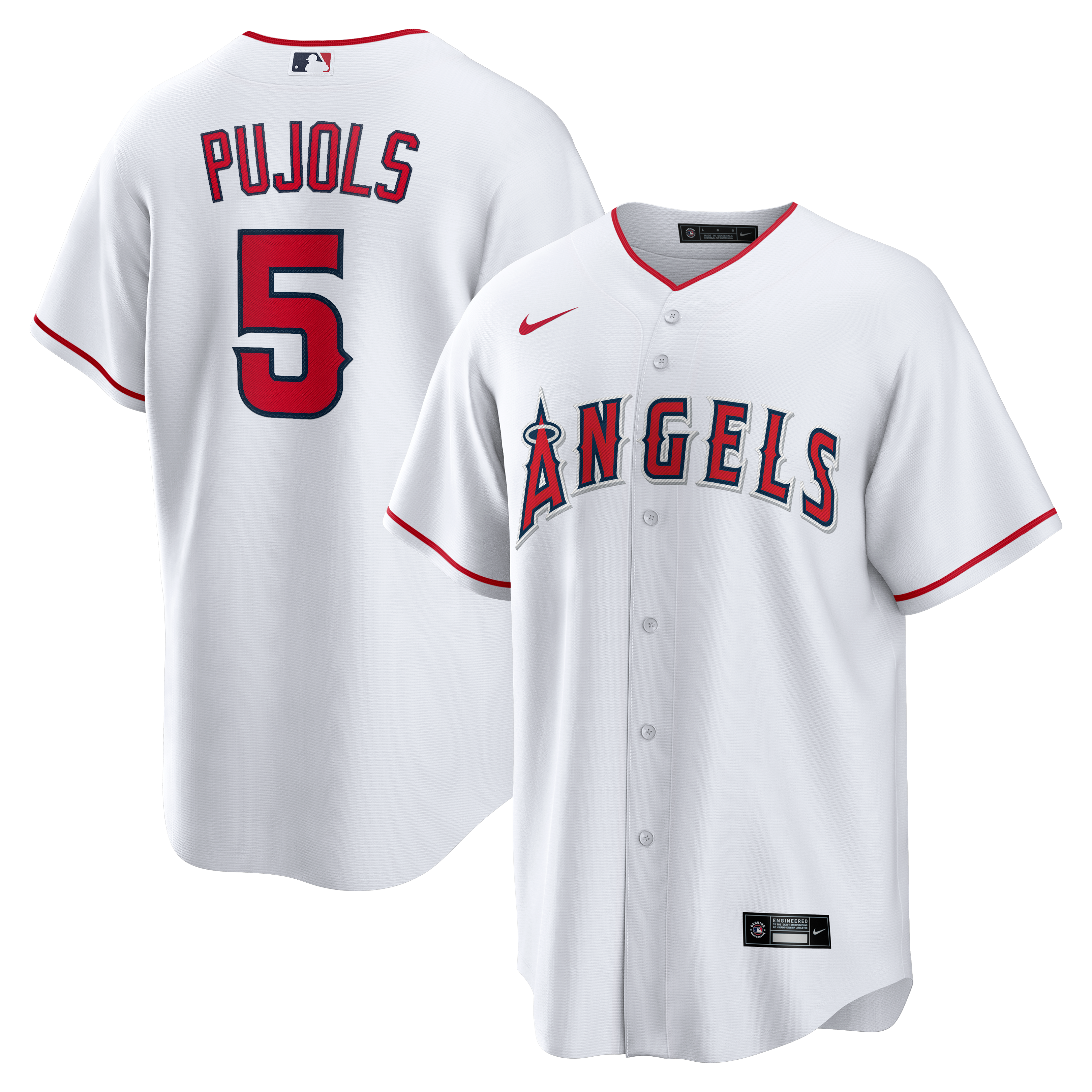 Albert Pujols Los Angeles Angels Home Retired Player Jersey - White