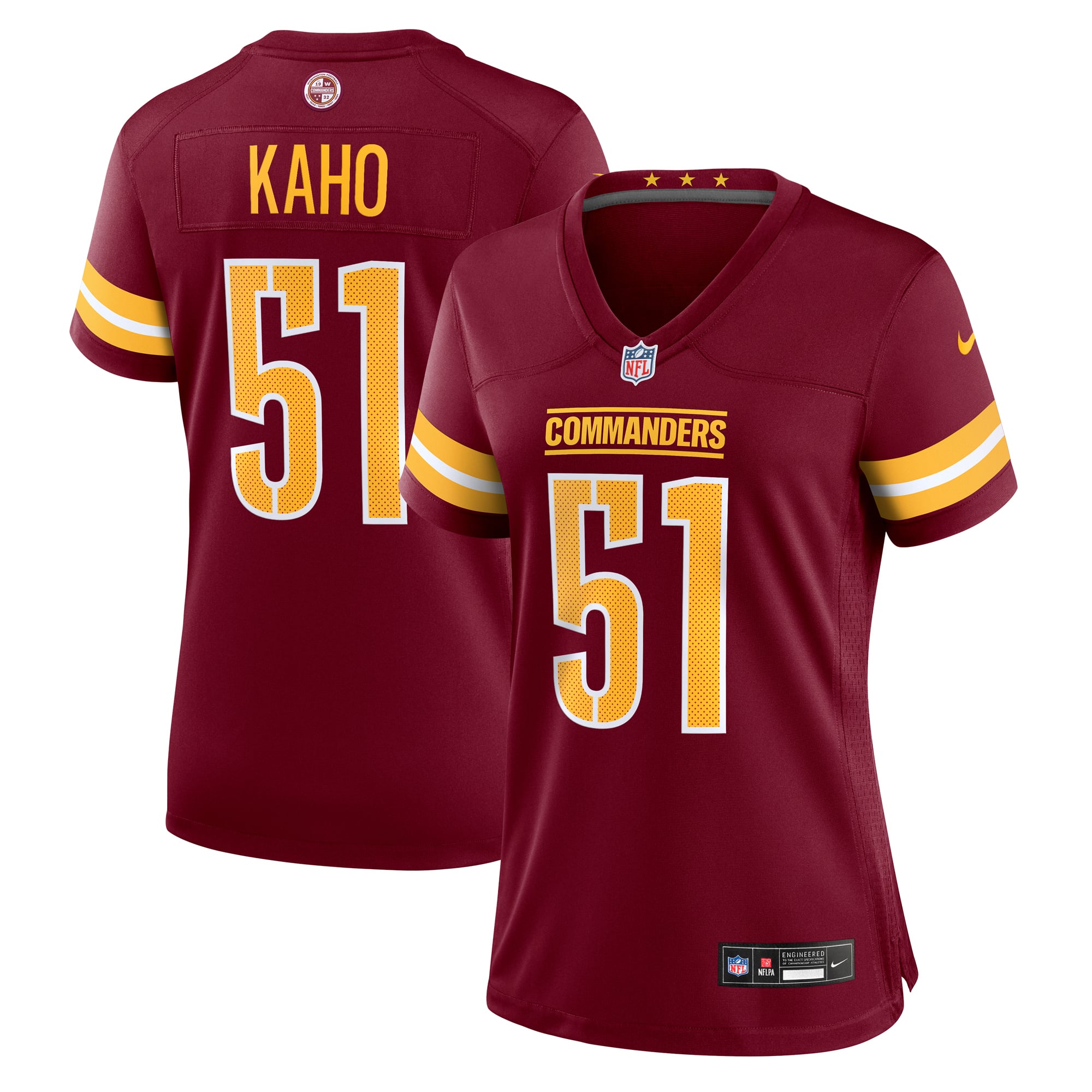 Ale Kaho Washington Commanders Women's Team Game Jersey - Burgundy - Image 2