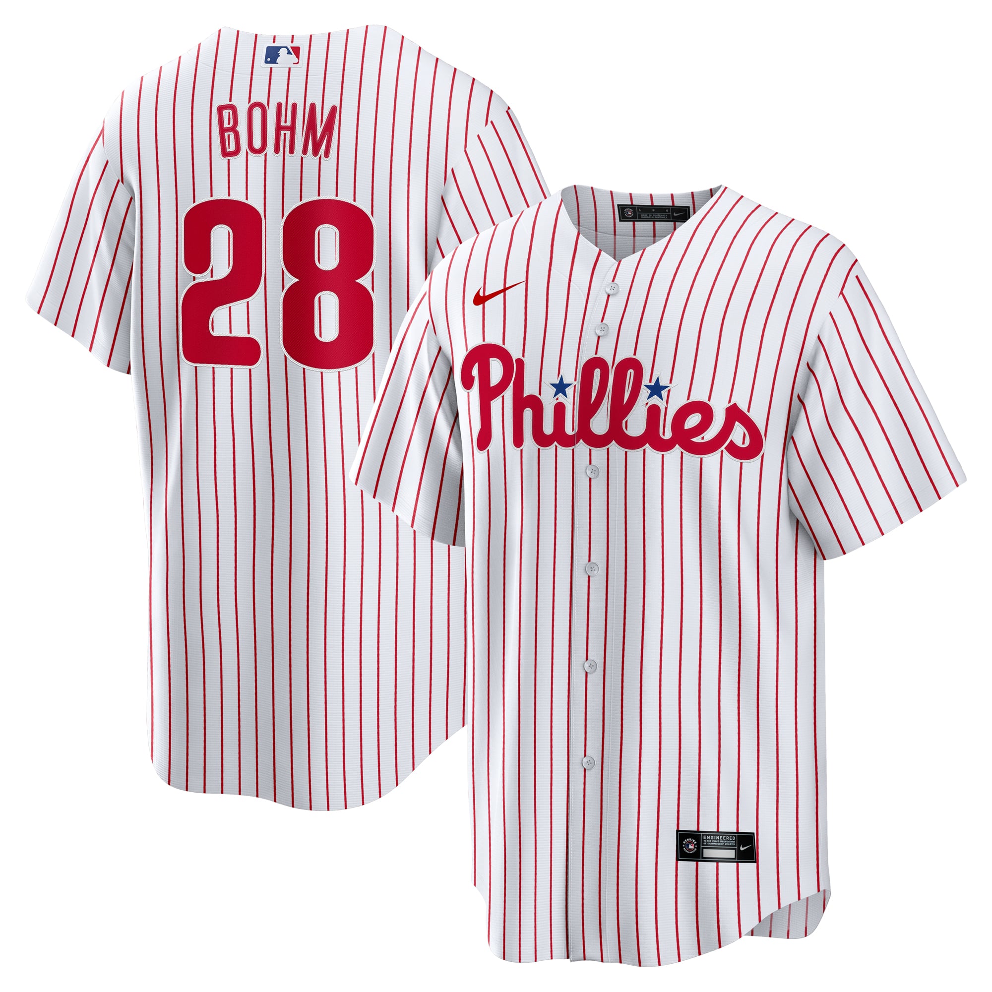 Alec Bohm Philadelphia Phillies Home Jersey - White - Image 2