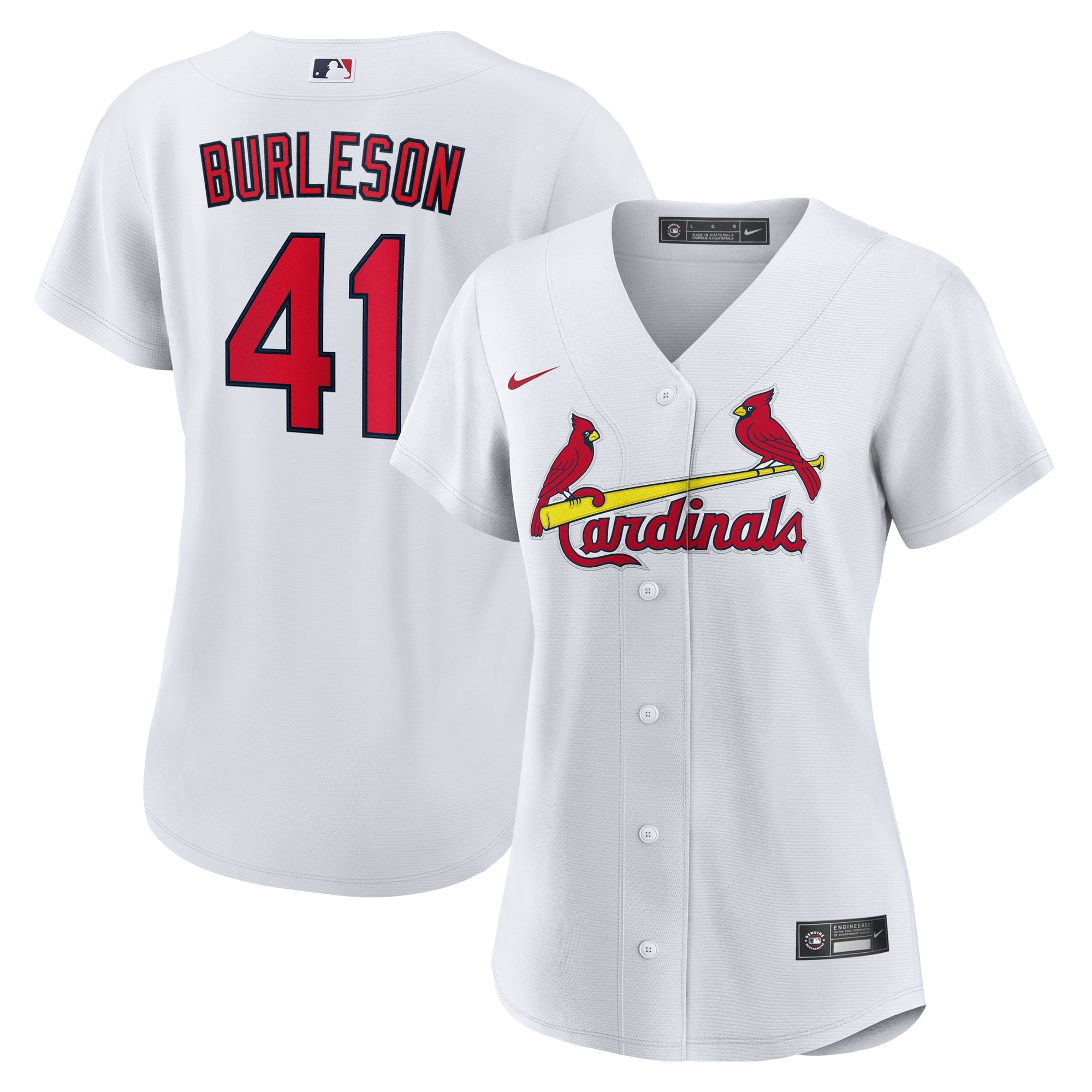 Alec Burleson St. Louis Cardinals Women's Home Jersey - White - Image 2