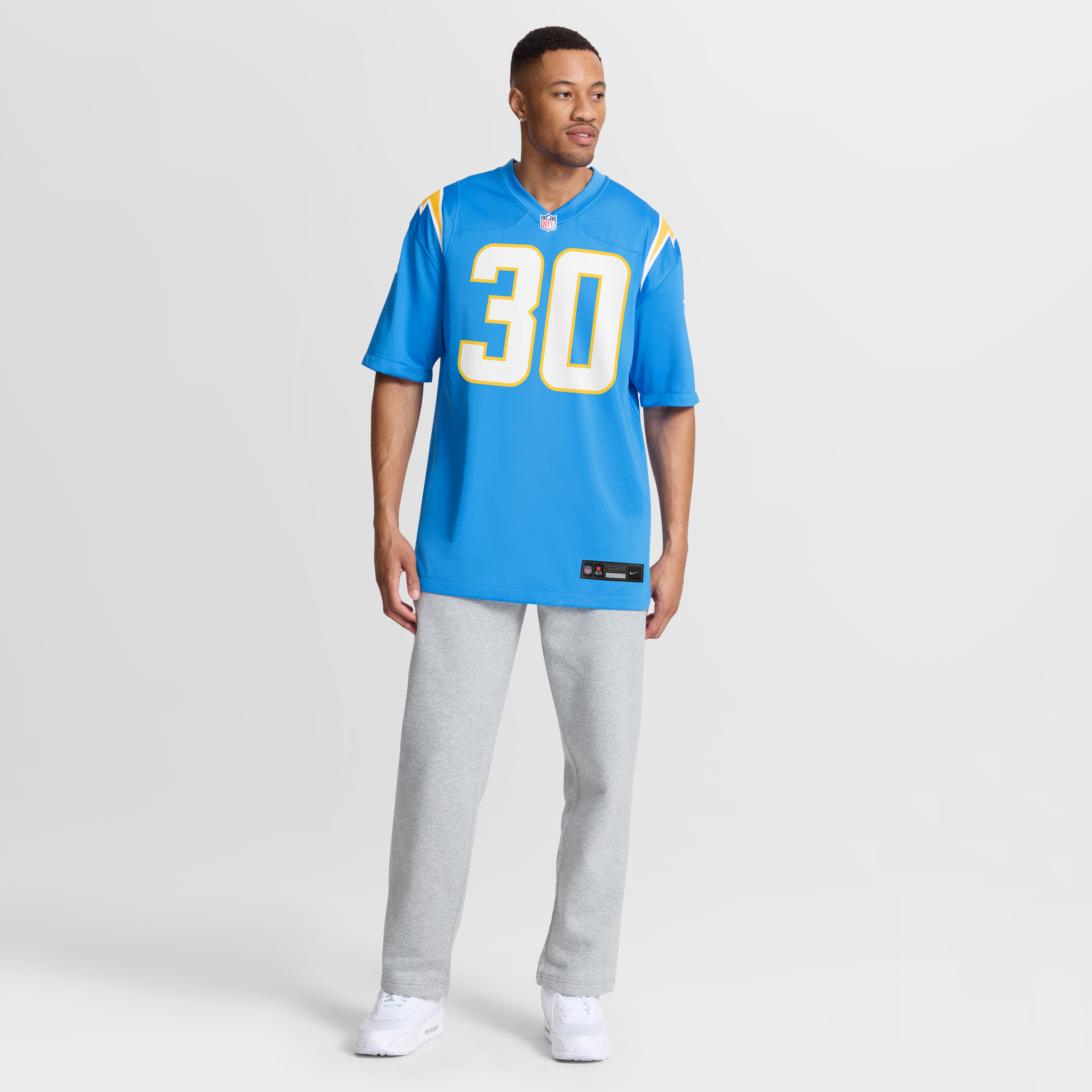 Alec Ingold Los Angeles Chargers Team Game Jersey - Powder Blue - Image 3