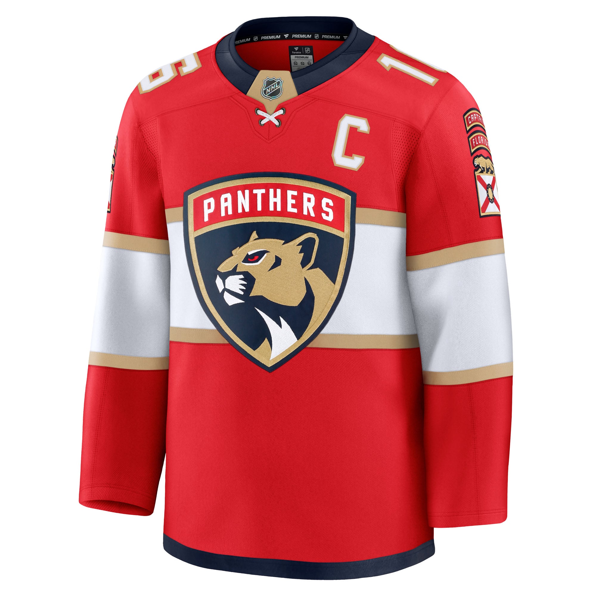 Aleksander Barkov Florida Panthers Home Premium Jersey - Red - Image 3