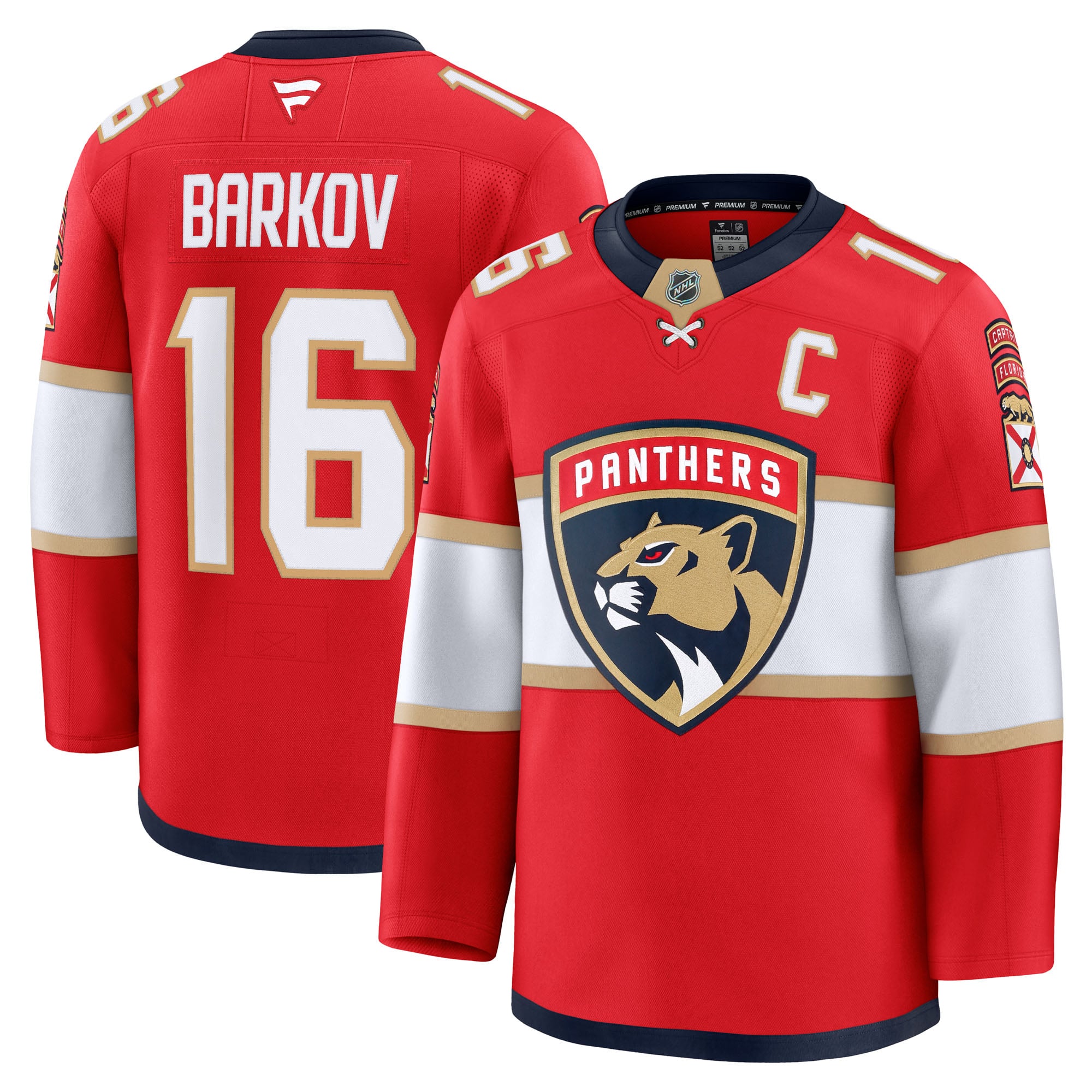 Aleksander Barkov Florida Panthers Home Premium Jersey - Red - Image 2