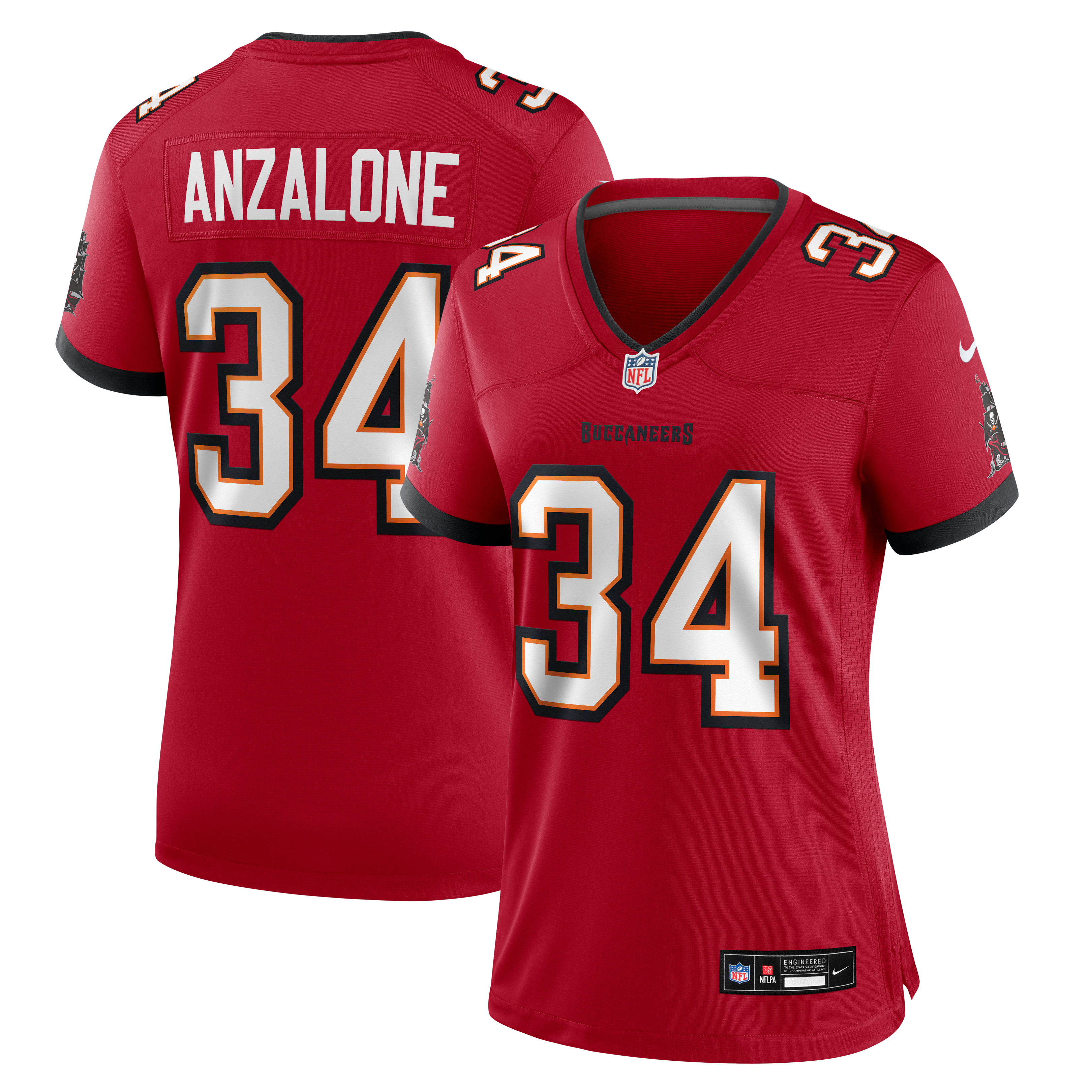 Alex Anzalone Tampa Bay Buccaneers Women's Team Game Jersey - Red