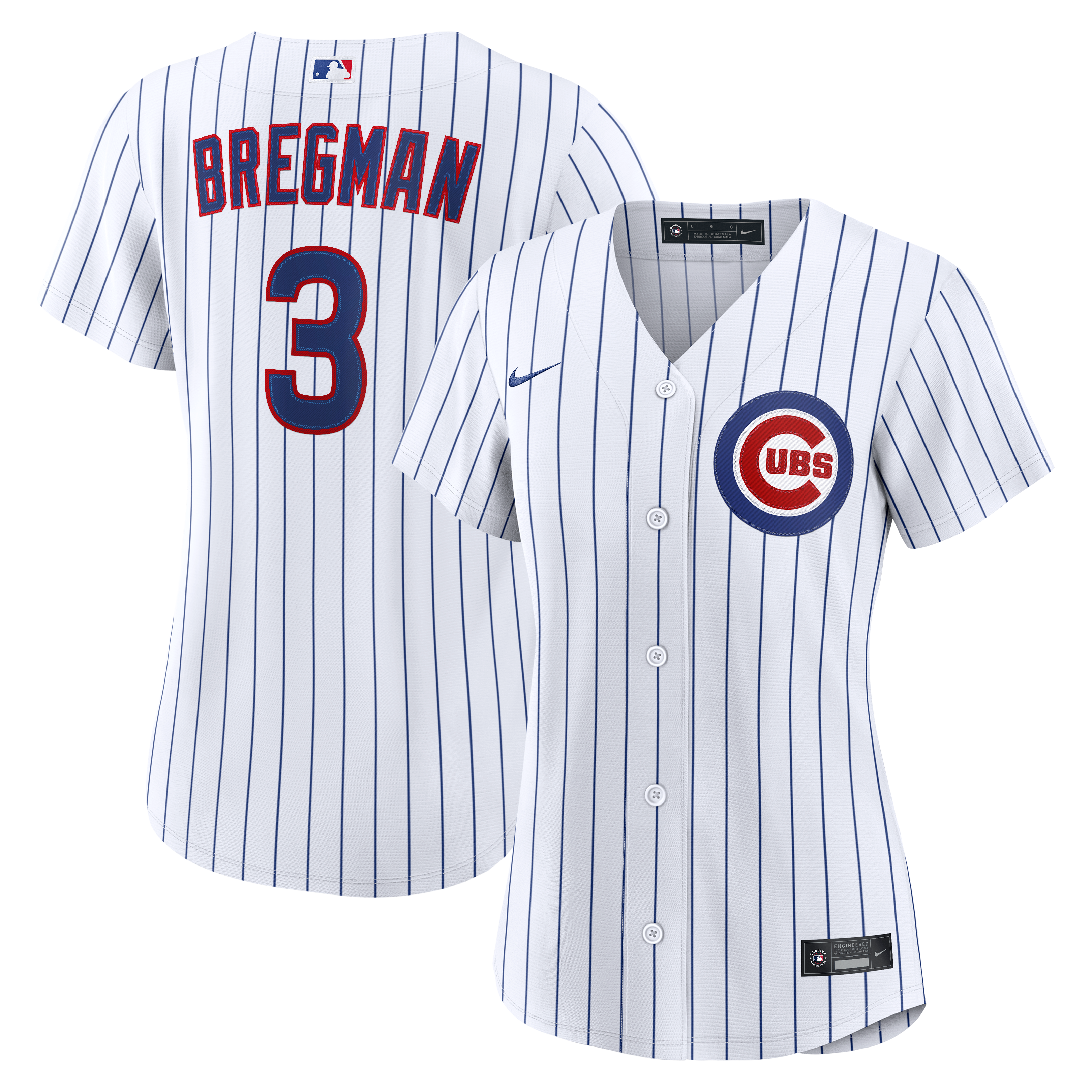 Alex Bregman Chicago Cubs Women's Home Jersey - White - Image 2