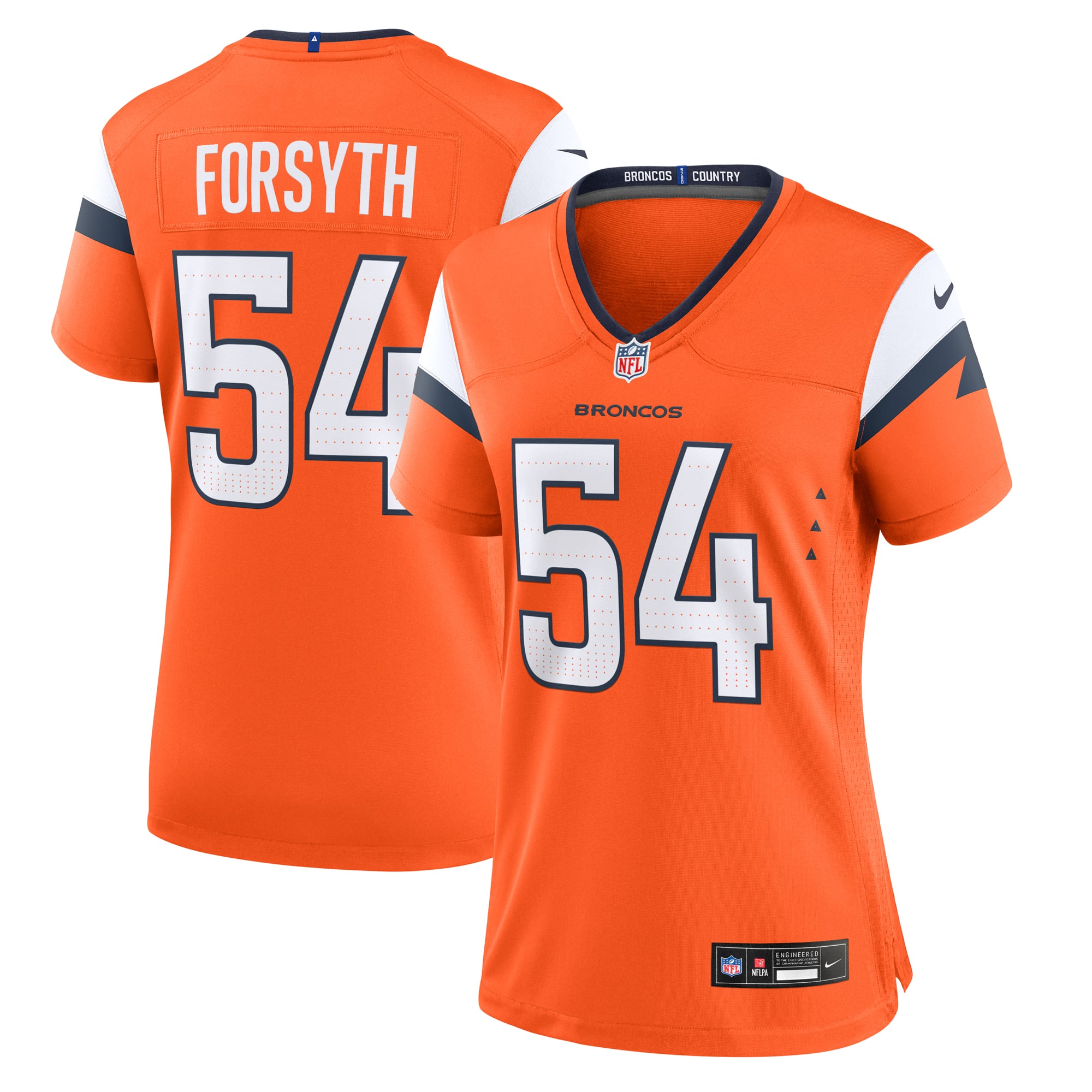 Alex Forsyth Denver Broncos Women's Team Game Jersey - Orange - Image 2