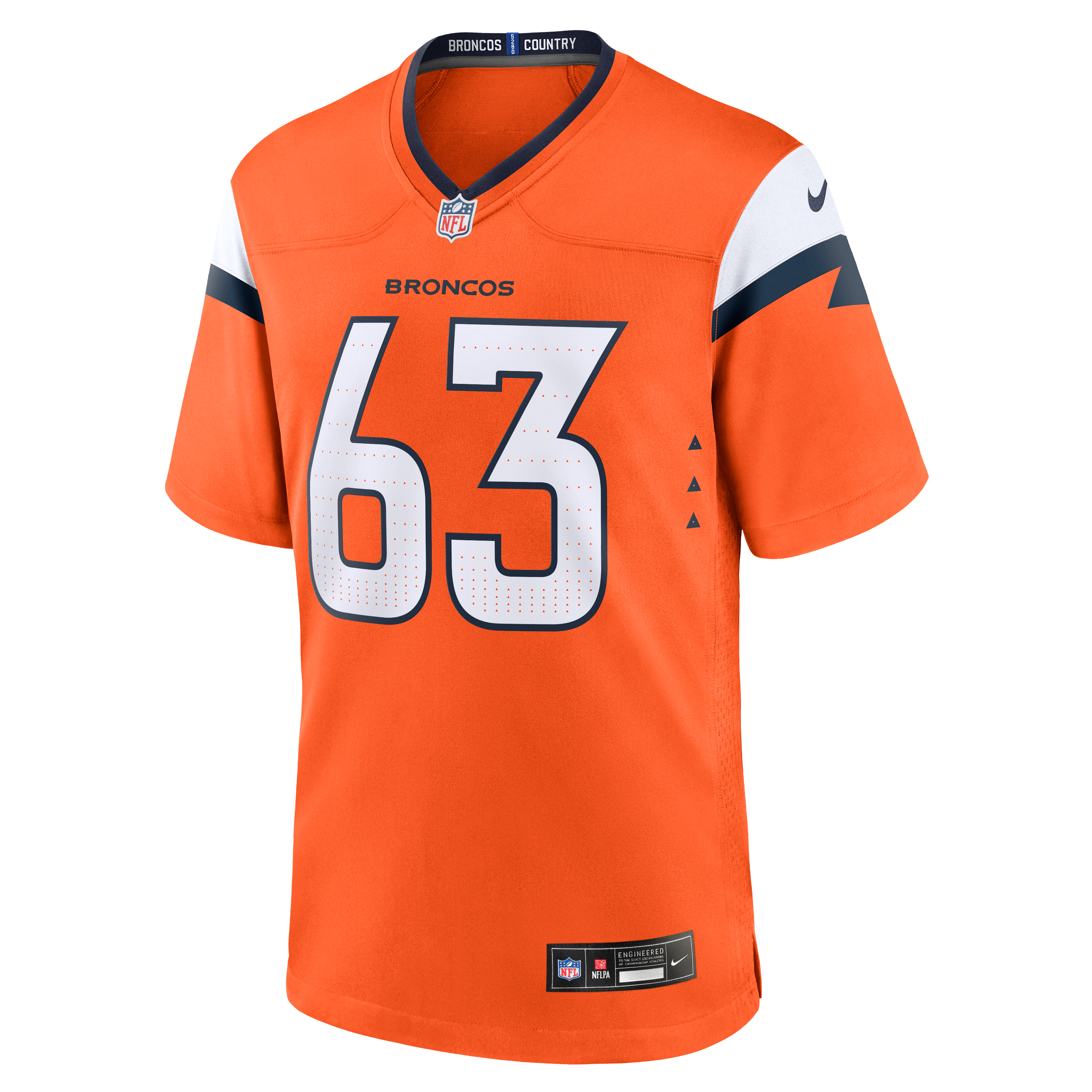 Alex Palczewski Denver Broncos Team Game Jersey - Orange - Image 3