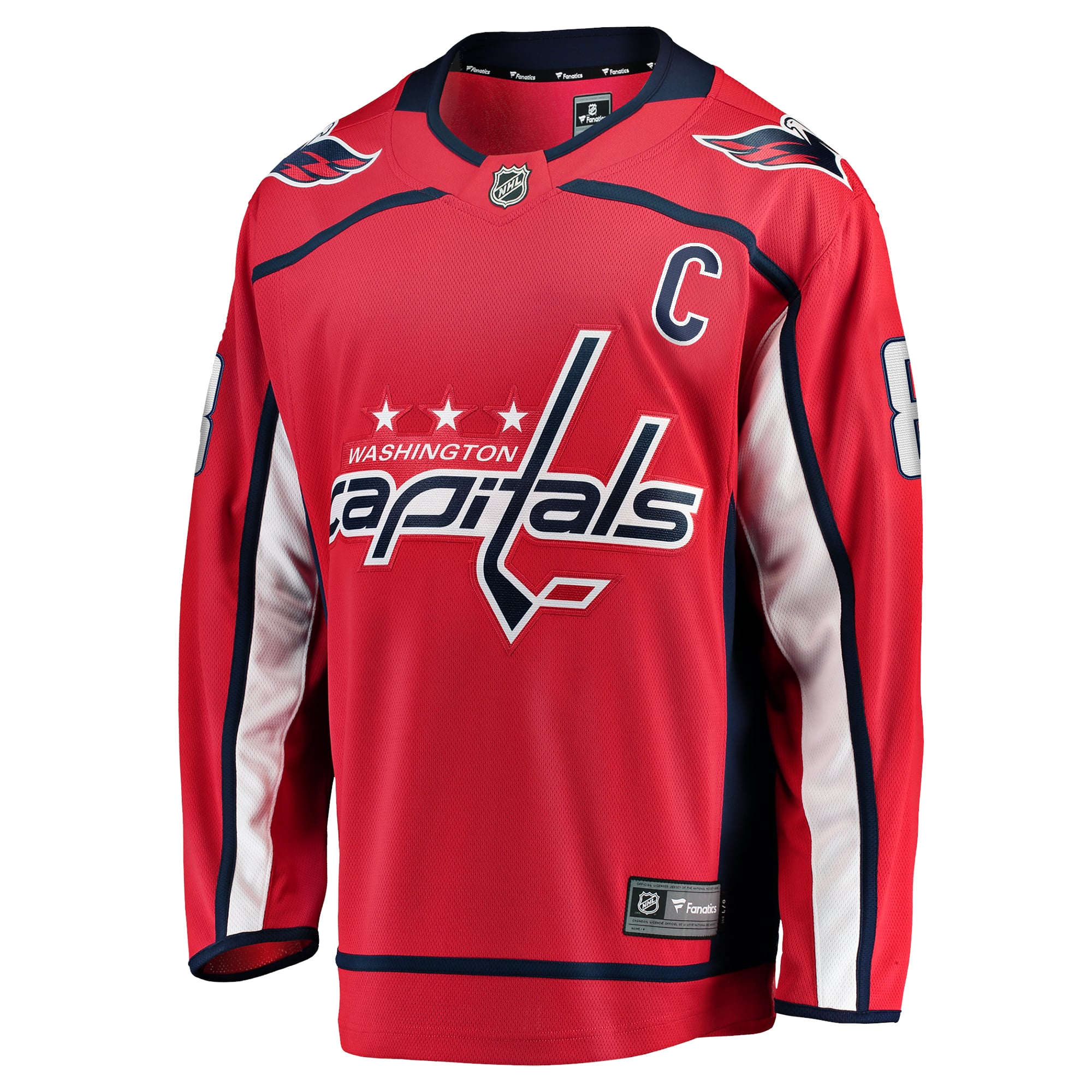 Alexander Ovechkin Washington Capitals Captain Patch Home Breakaway Jersey - Red - Image 3