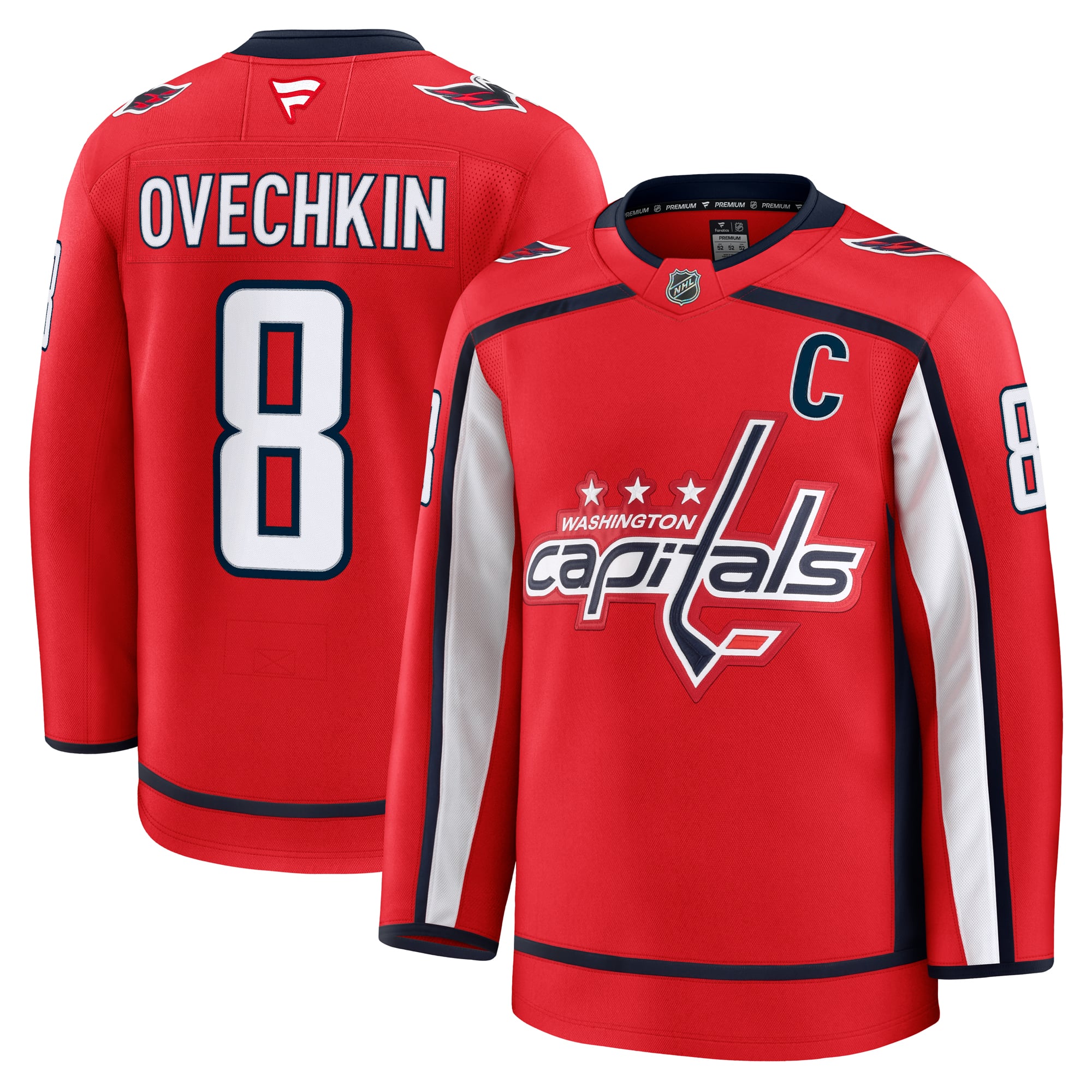 Alexander Ovechkin Washington Capitals Home Premium Jersey - Red - Image 2