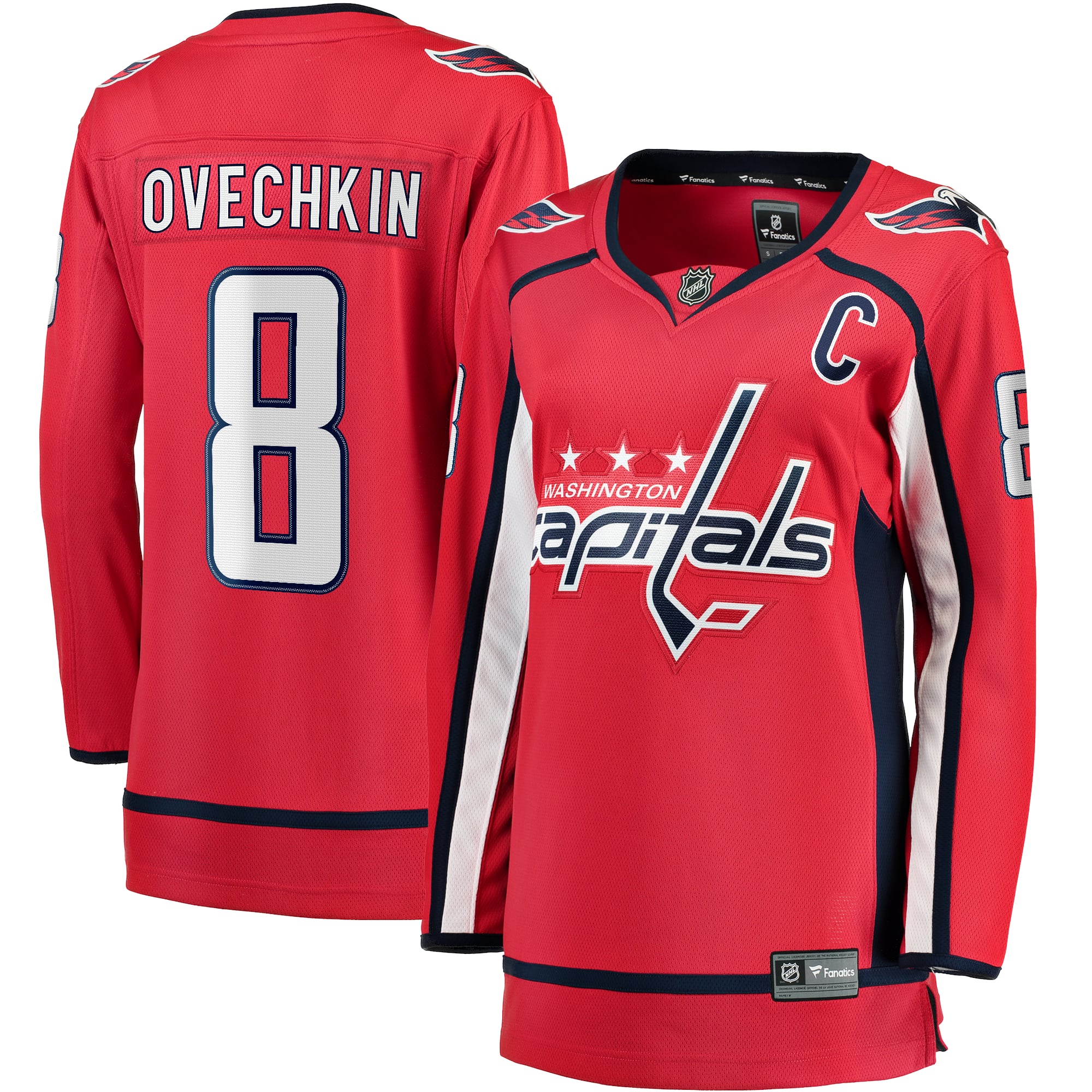 Alexander Ovechkin Washington Capitals Women's Captain Patch Home Breakaway Player Jersey - Red - Image 2