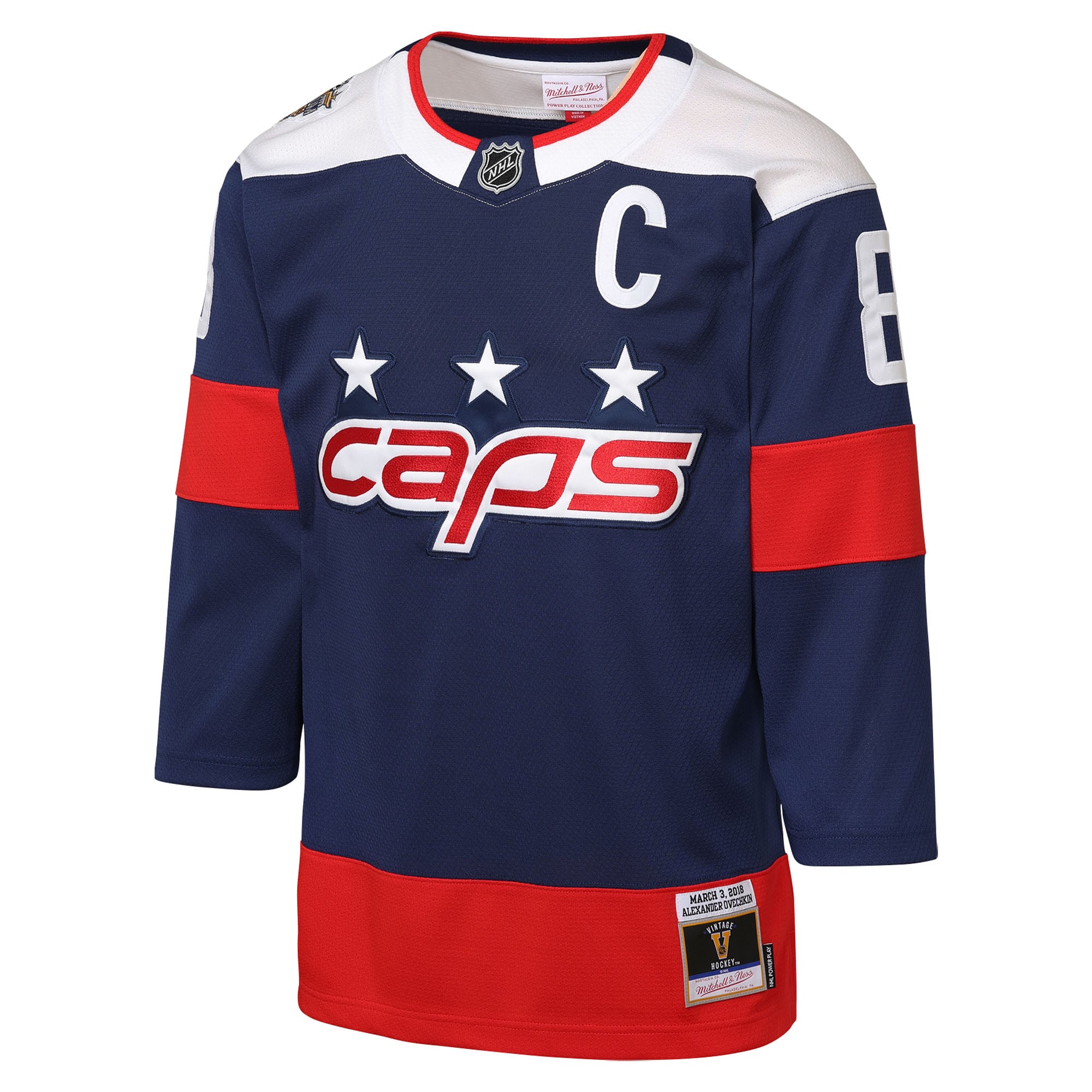 Alexander Ovechkin Washington Capitals Youth 2018 Stadium Series Power Play 2.0 Player Jersey - Navy - Image 3