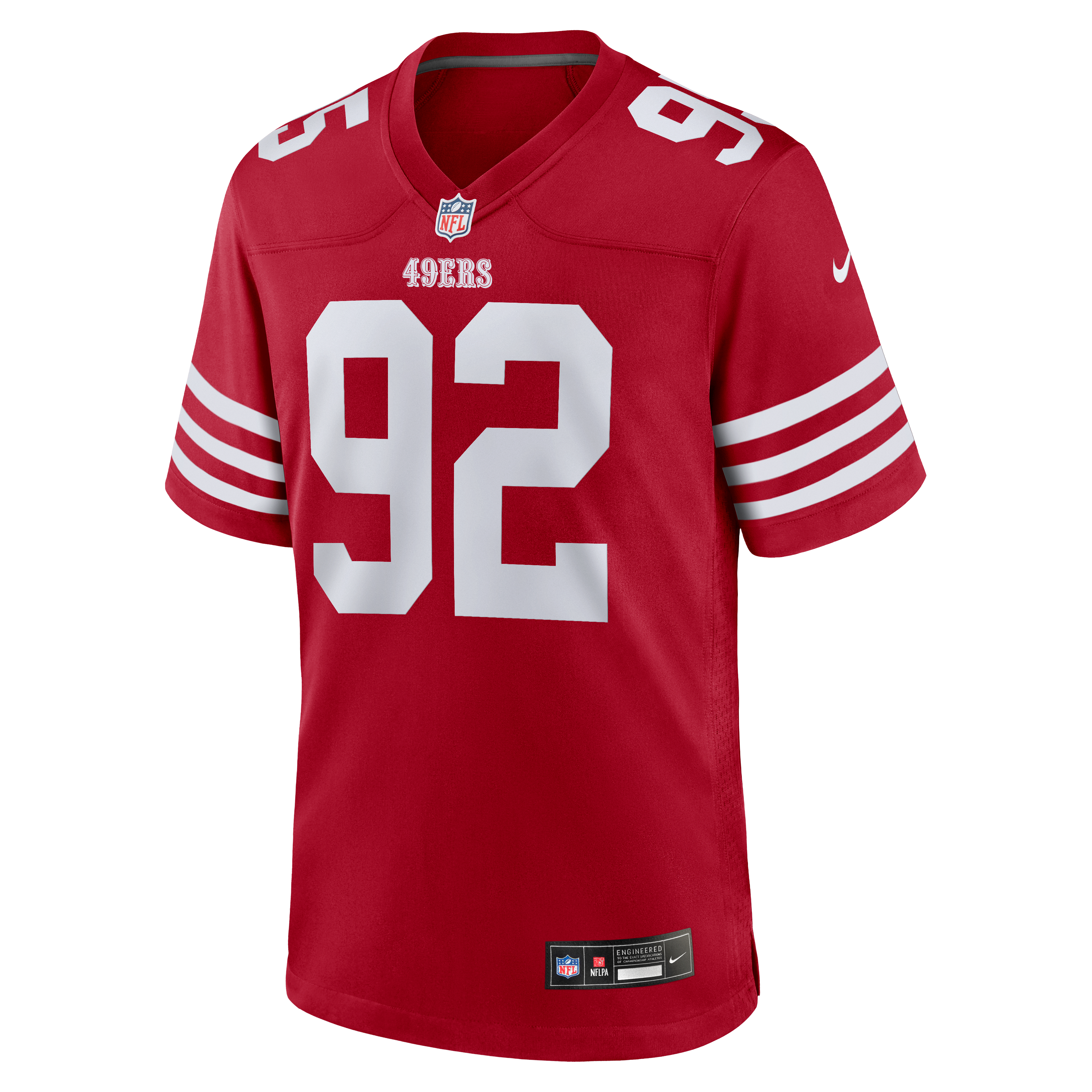 Alfred Collins San Francisco 49ers Team Game Jersey - Scarlet - Image 3