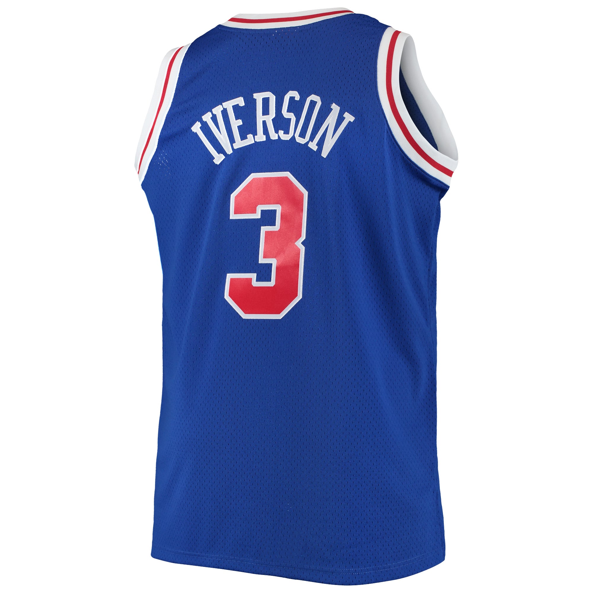 Allen Iverson Philadelphia 76ers 1996/97 Big & Tall Hardwood Classics Swingman Jersey - Royal - Image 4