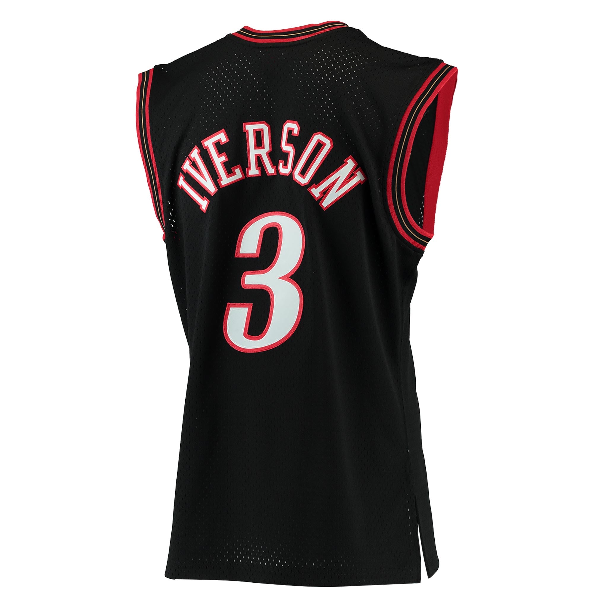 Allen Iverson Philadelphia 76ers 1996/97 Hardwood Classics Swingman Jersey - Black - Image 4