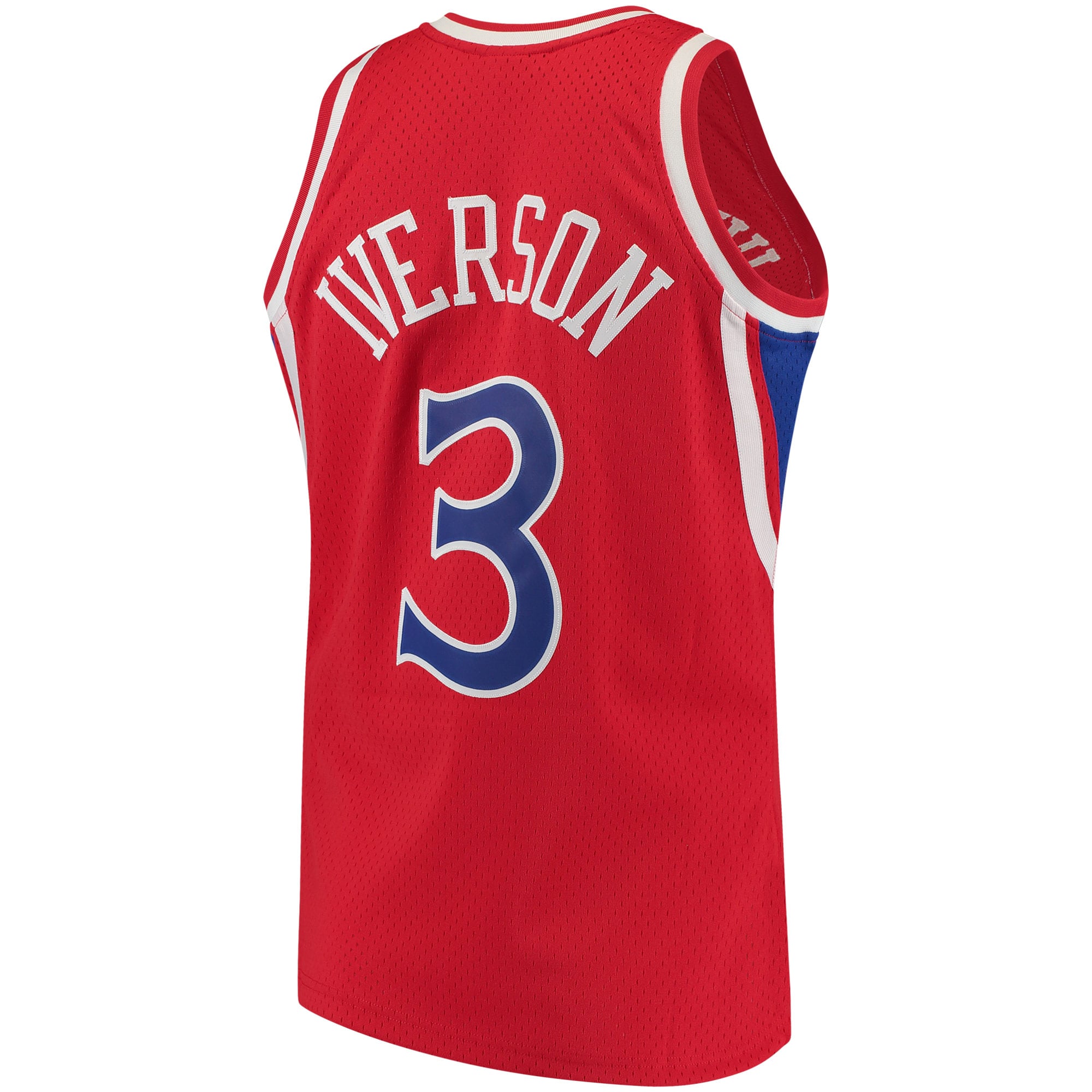 Allen Iverson Philadelphia 76ers 1996/97 Hardwood Classics Swingman Jersey - Red - Image 4