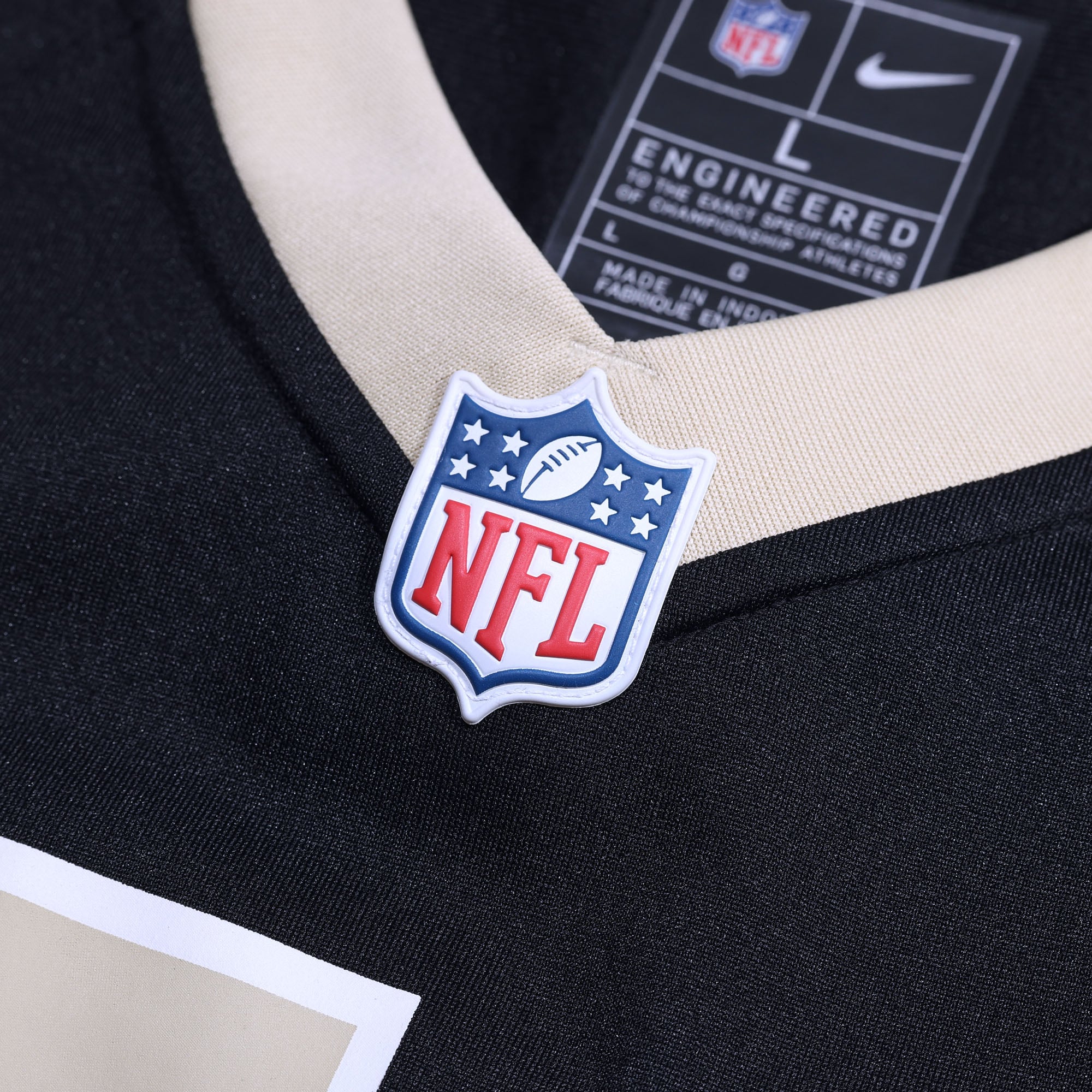 Alvin Kamara New Orleans Saints Alternate Game Jersey - White - Black - Image 5
