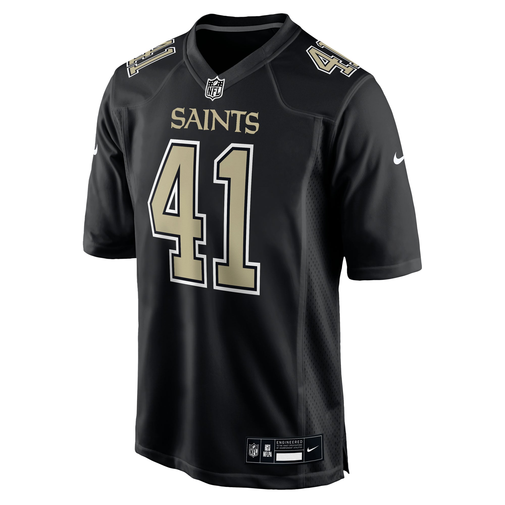 Alvin Kamara New Orleans Saints Fashion Game Jersey - Carbon Black - Image 3