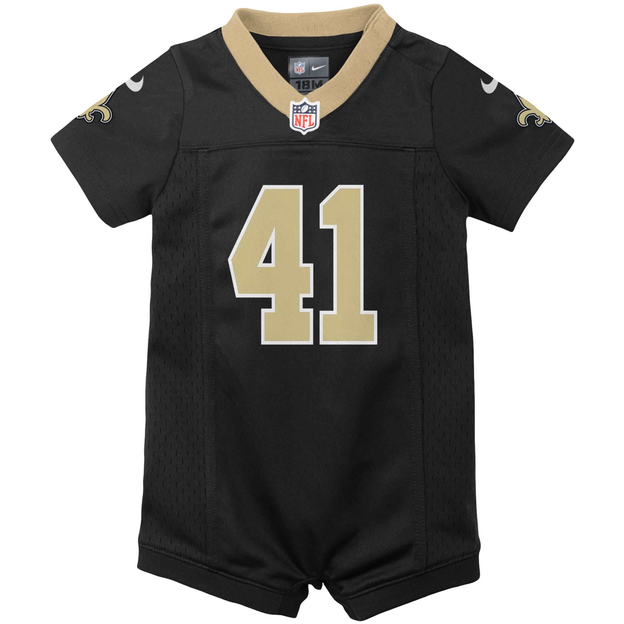 Alvin Kamara New Orleans Saints Newborn & Infant Romper Jersey - Black - Image 3