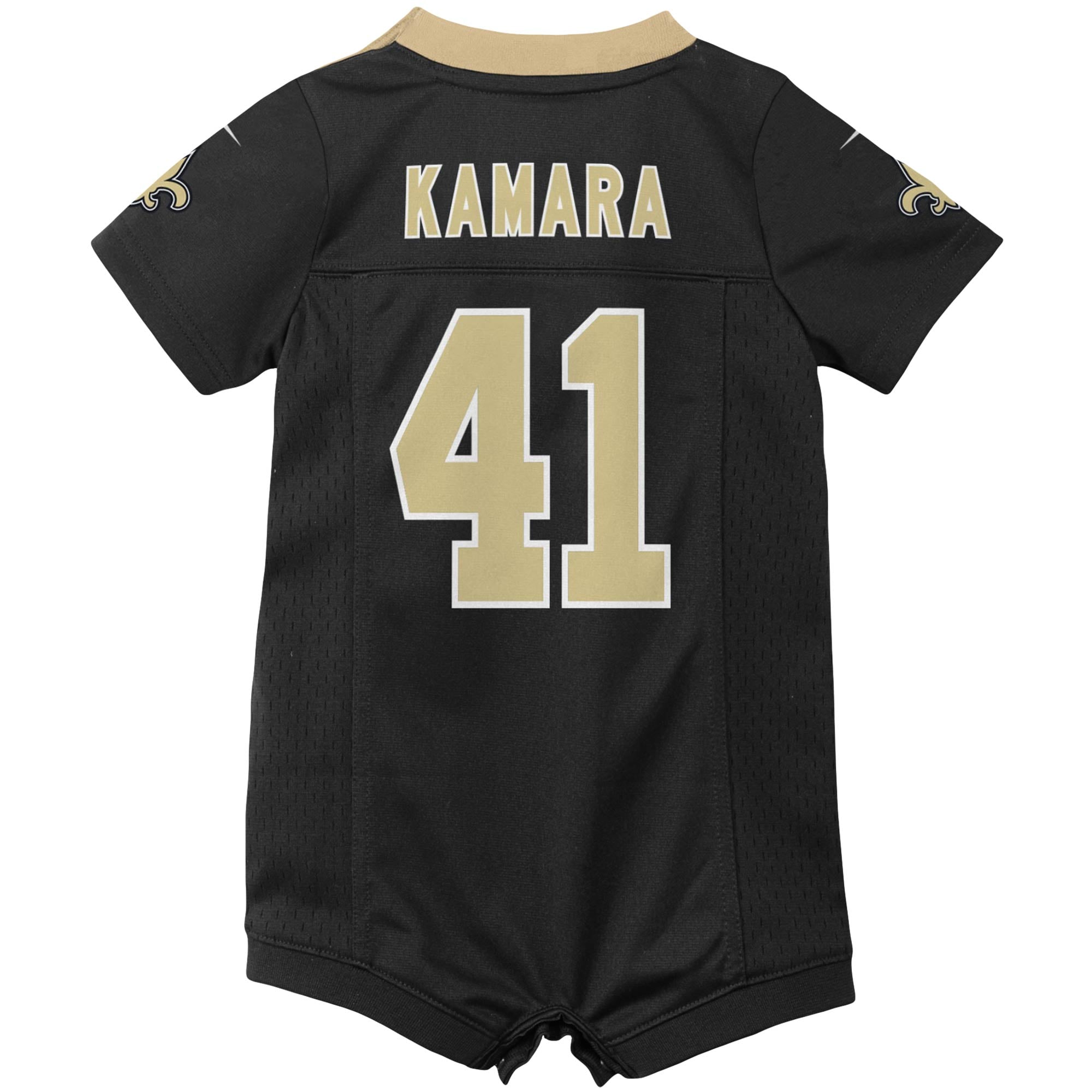 Alvin Kamara New Orleans Saints Newborn & Infant Romper Jersey - Black - Image 4