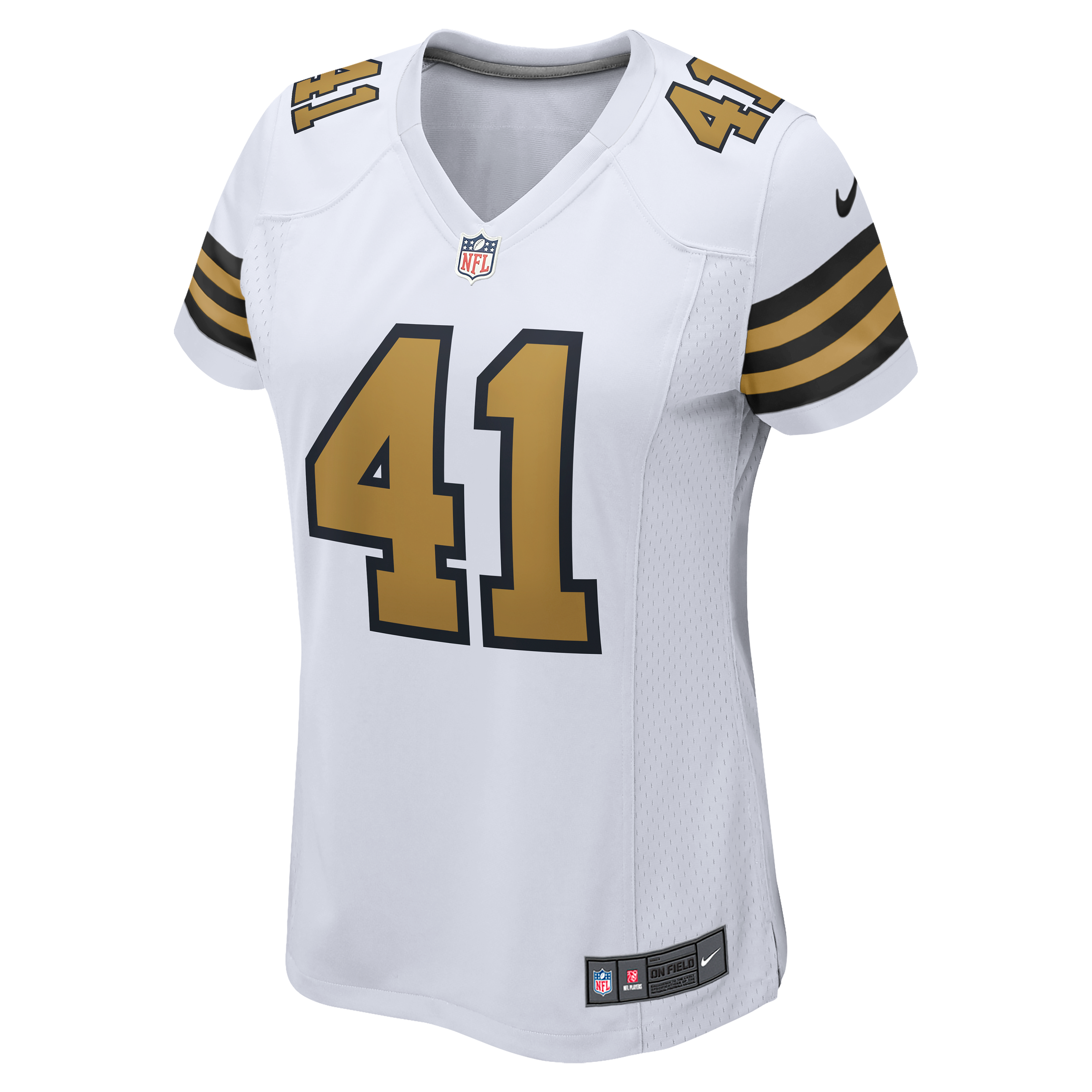 Alvin Kamara New Orleans Saints Women's Alternate Game Player Jersey - White - Image 7
