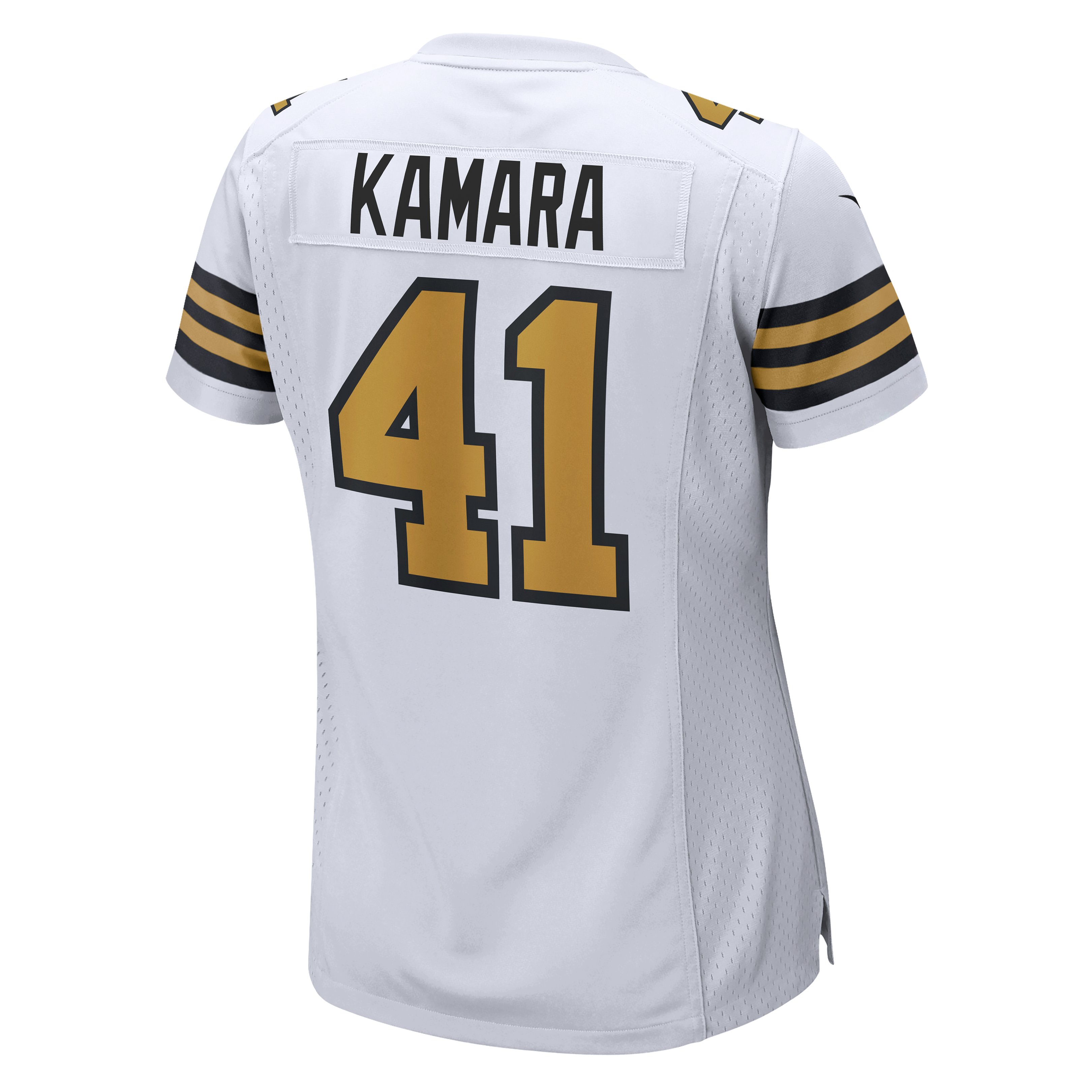 Alvin Kamara New Orleans Saints Women's Alternate Game Player Jersey - White - Image 8