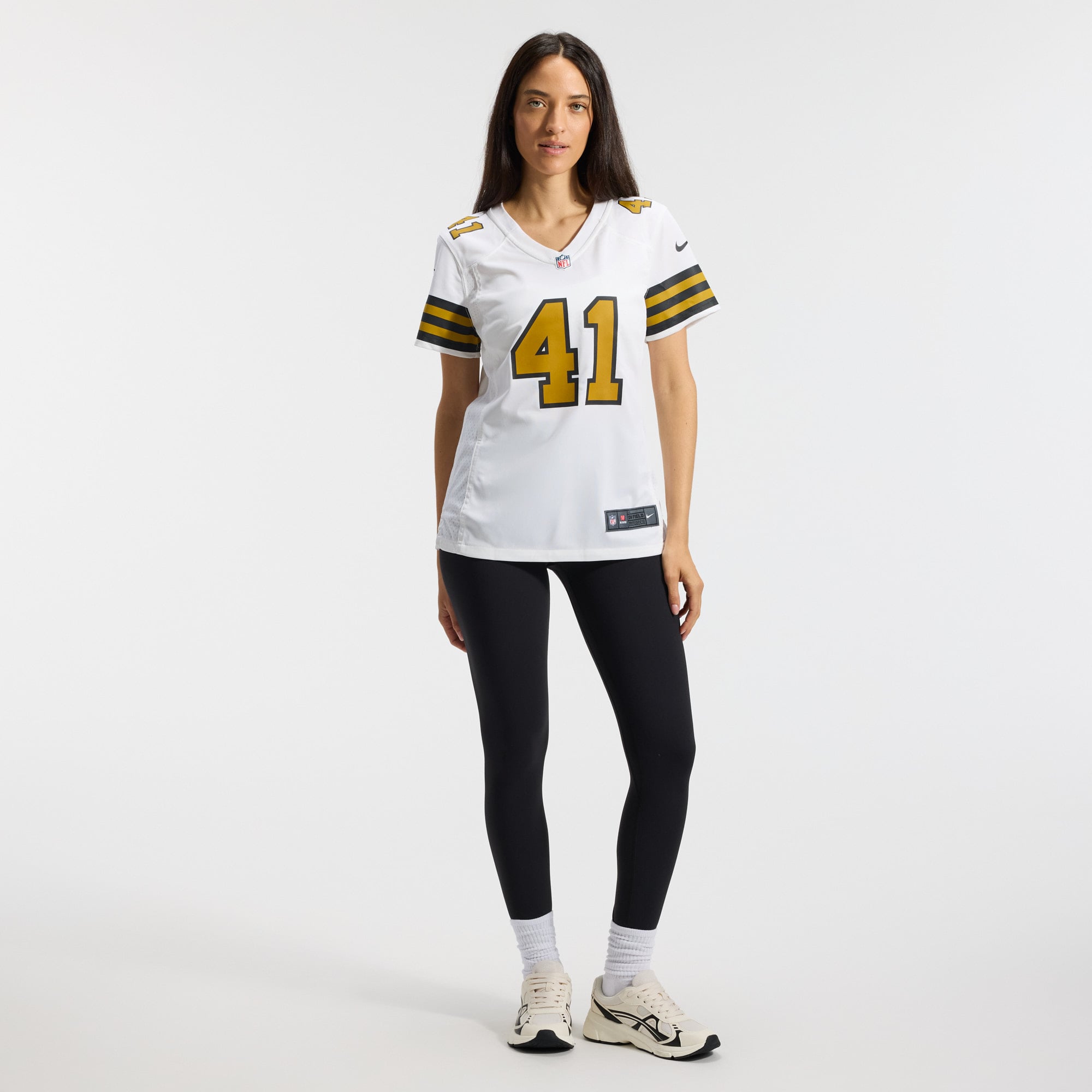 Alvin Kamara New Orleans Saints Women's Alternate Game Player Jersey - White - Image 5