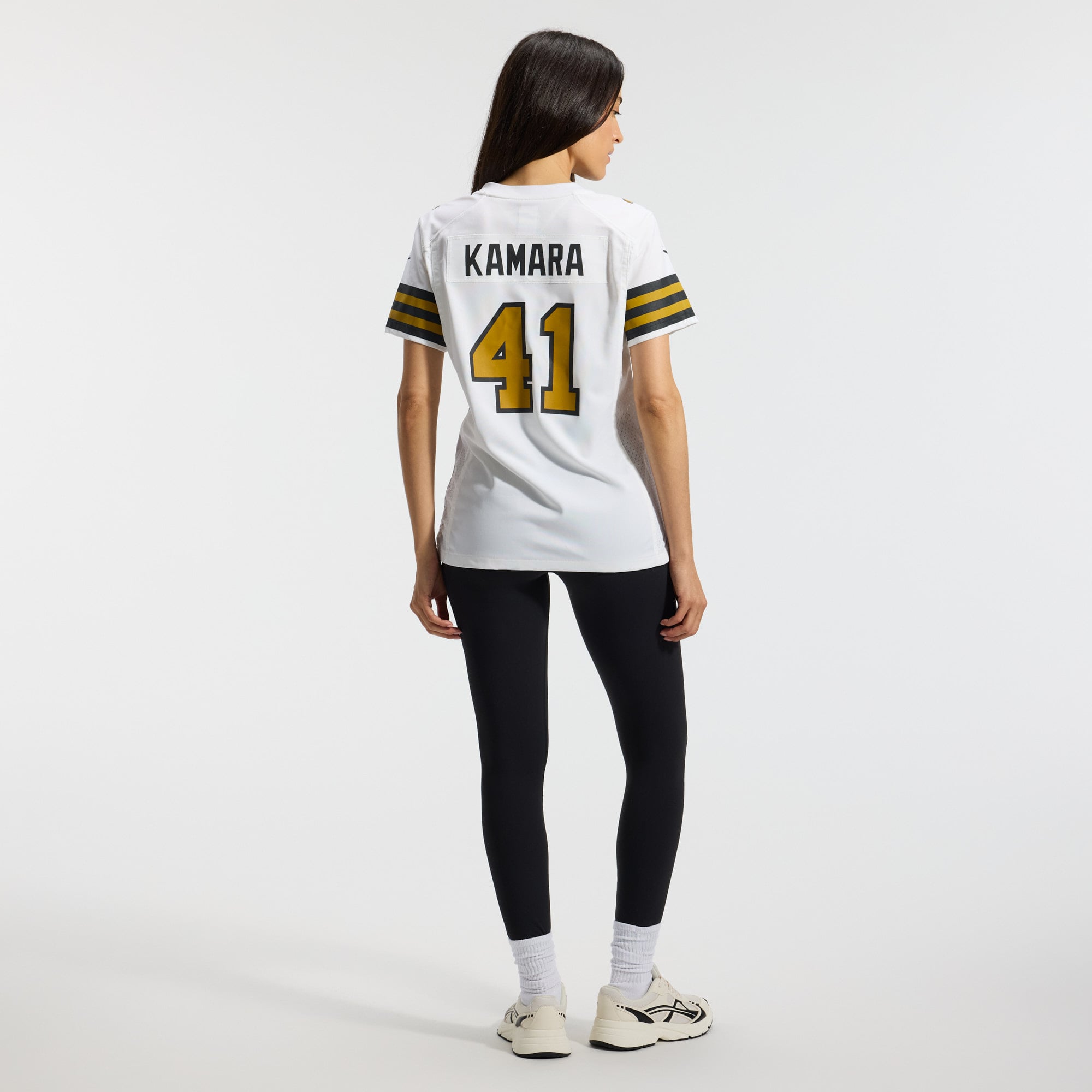 Alvin Kamara New Orleans Saints Women's Alternate Game Player Jersey - White - Image 6