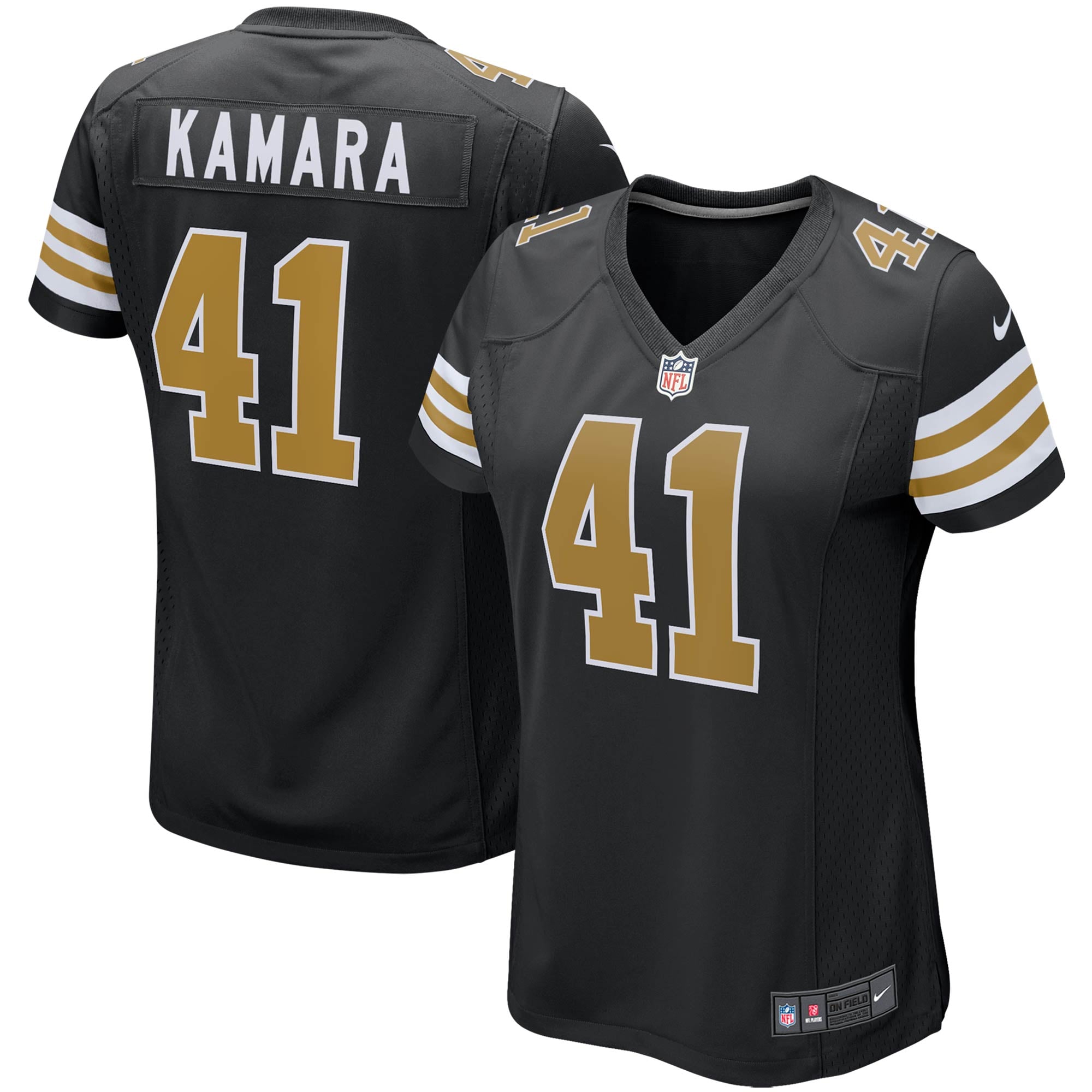 Alvin Kamara New Orleans Saints Women's Player Jersey - Black - Image 2