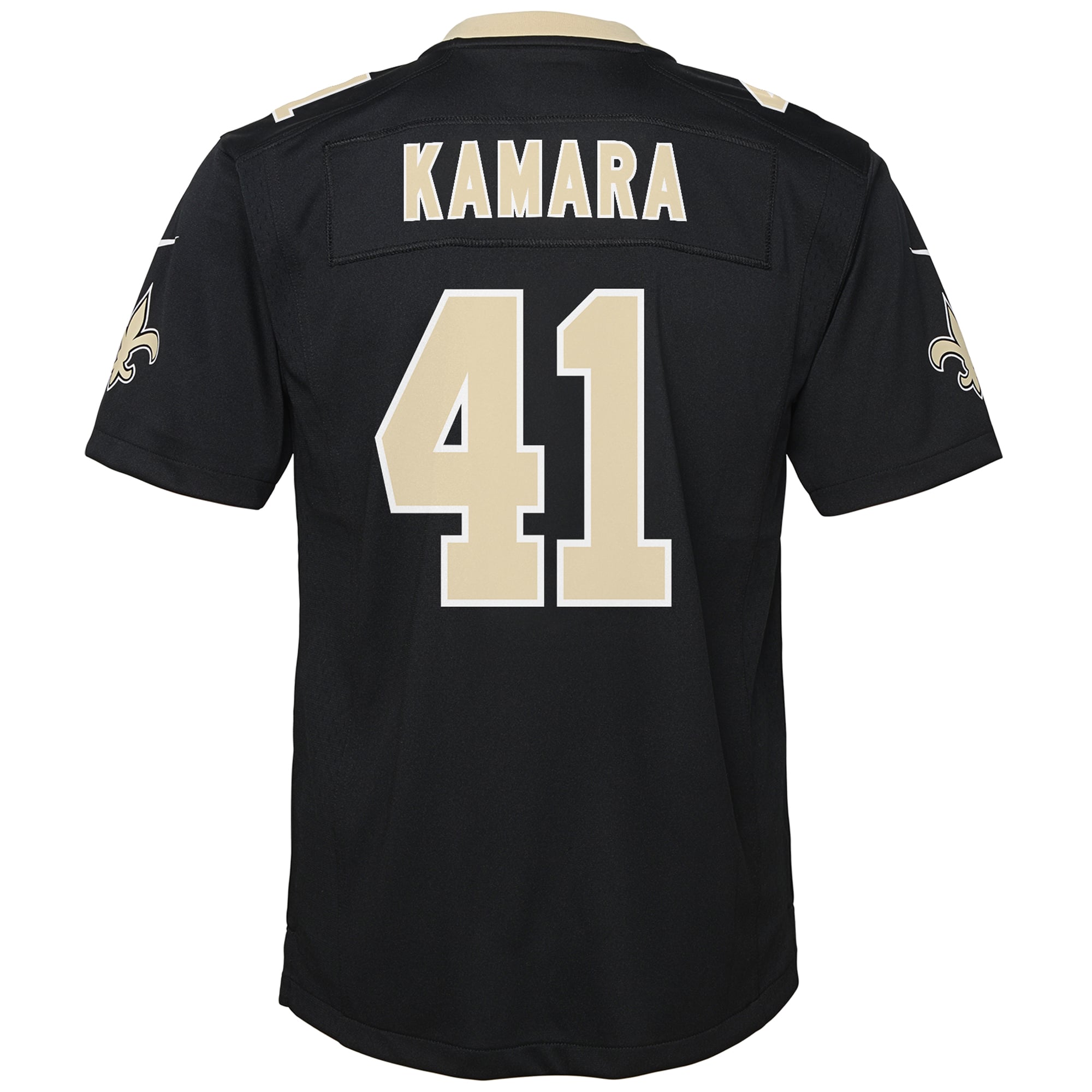 Alvin Kamara New Orleans Saints Youth Gameday Golds Alternate Game Player Jersey - Black - Image 4
