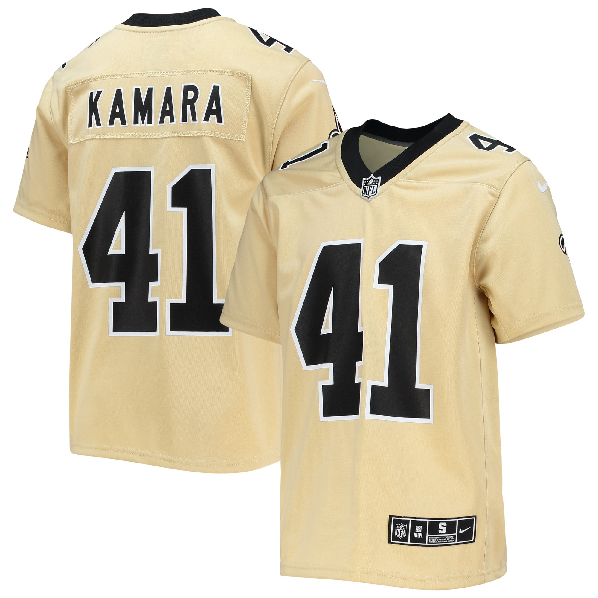 Alvin Kamara New Orleans Saints Youth Inverted Team Game Jersey - Gold - Image 2