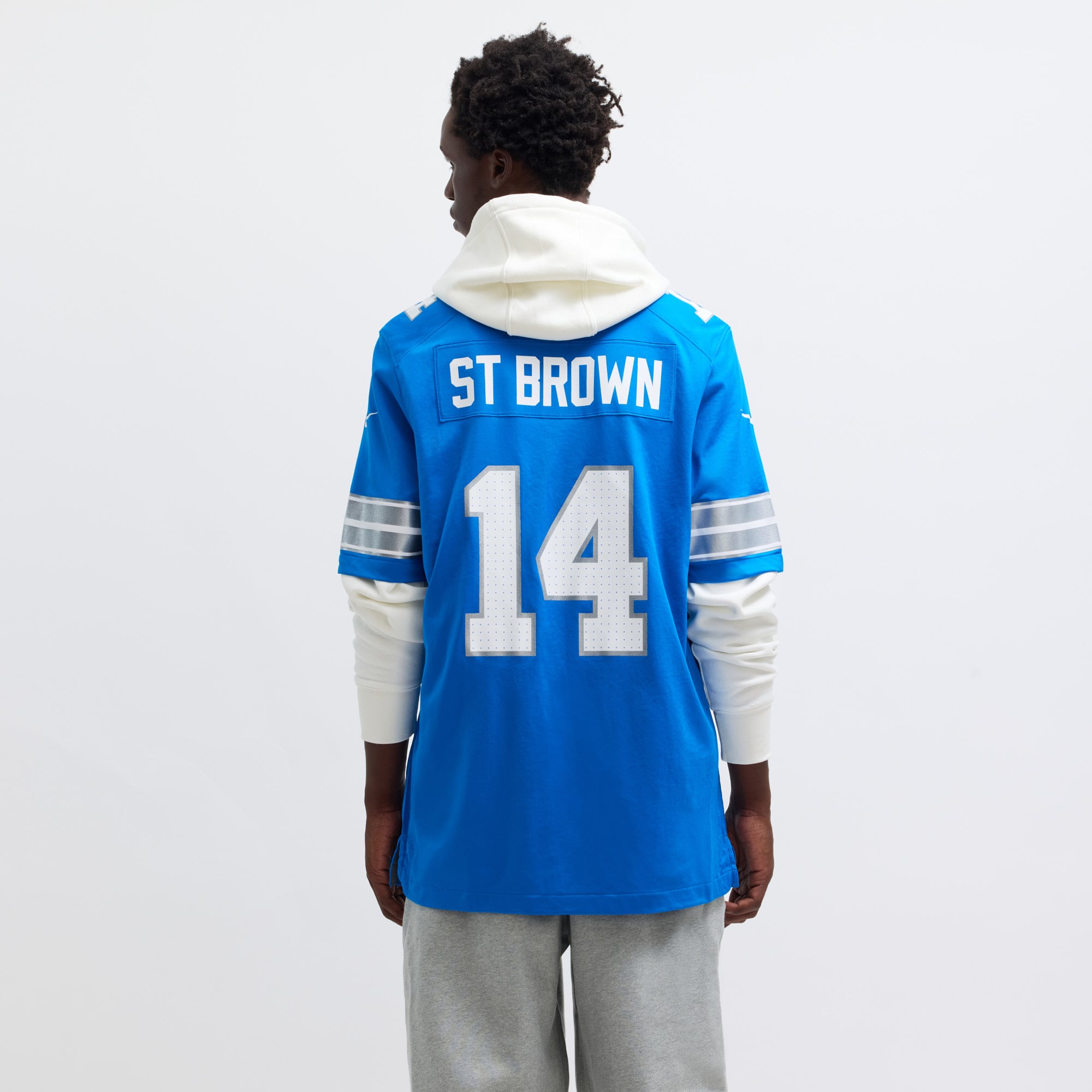 Amon-Ra St. Brown Detroit Lions 2nd Alternate Game Jersey - Blue - Image 6