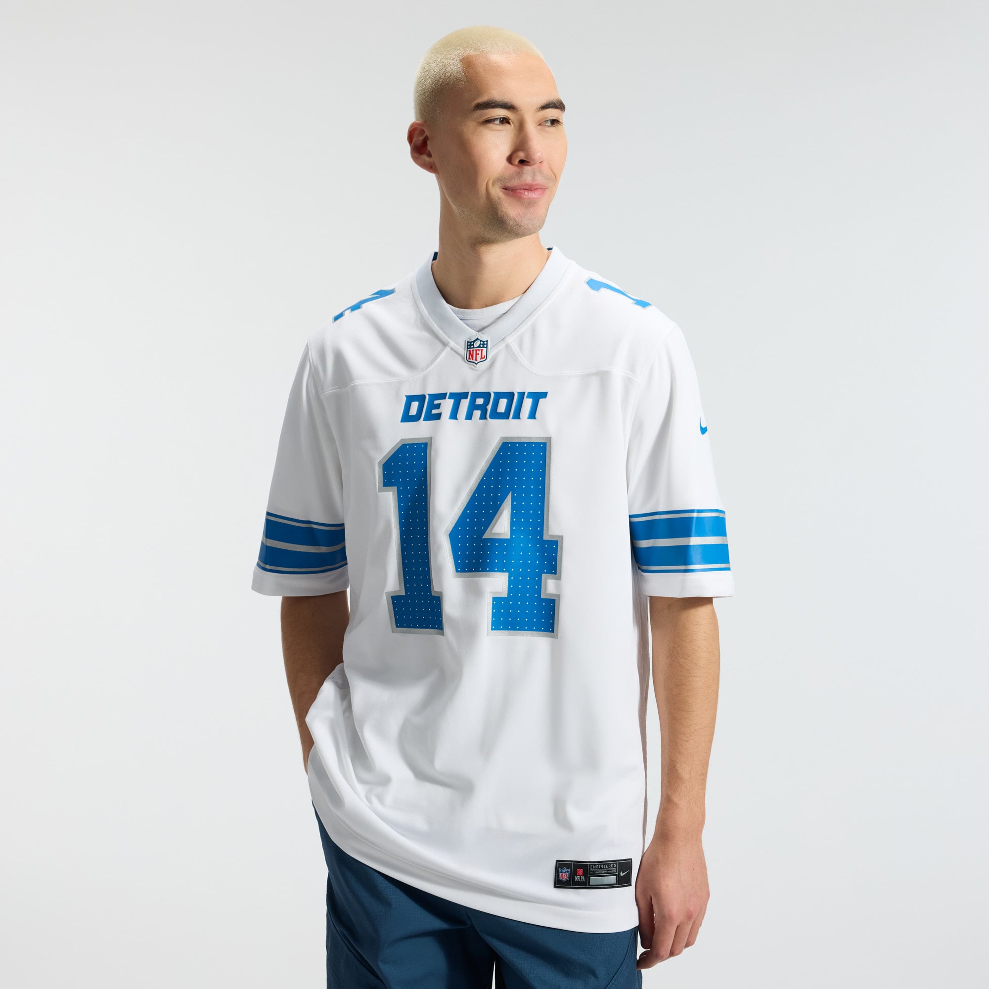 Amon-Ra St. Brown Detroit Lions 2nd Alternate Game Jersey - White - Image 4