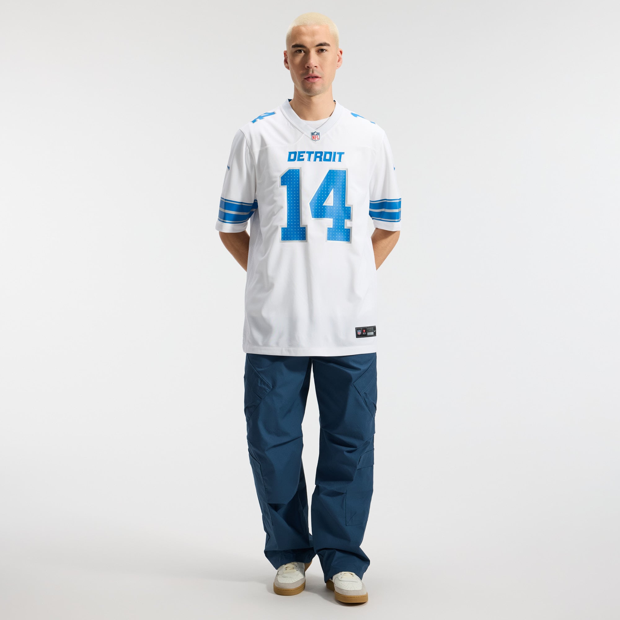 Amon-Ra St. Brown Detroit Lions 2nd Alternate Game Jersey - White - Image 6