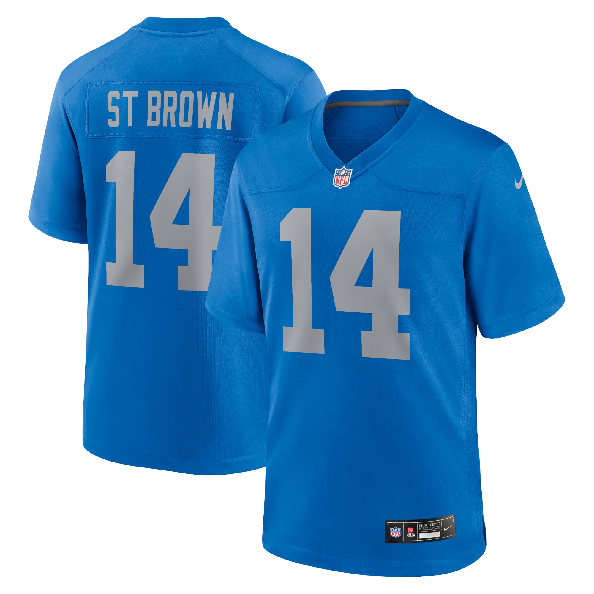 Amon-Ra St. Brown Detroit Lions Alternate Game Jersey - Blue - Image 2