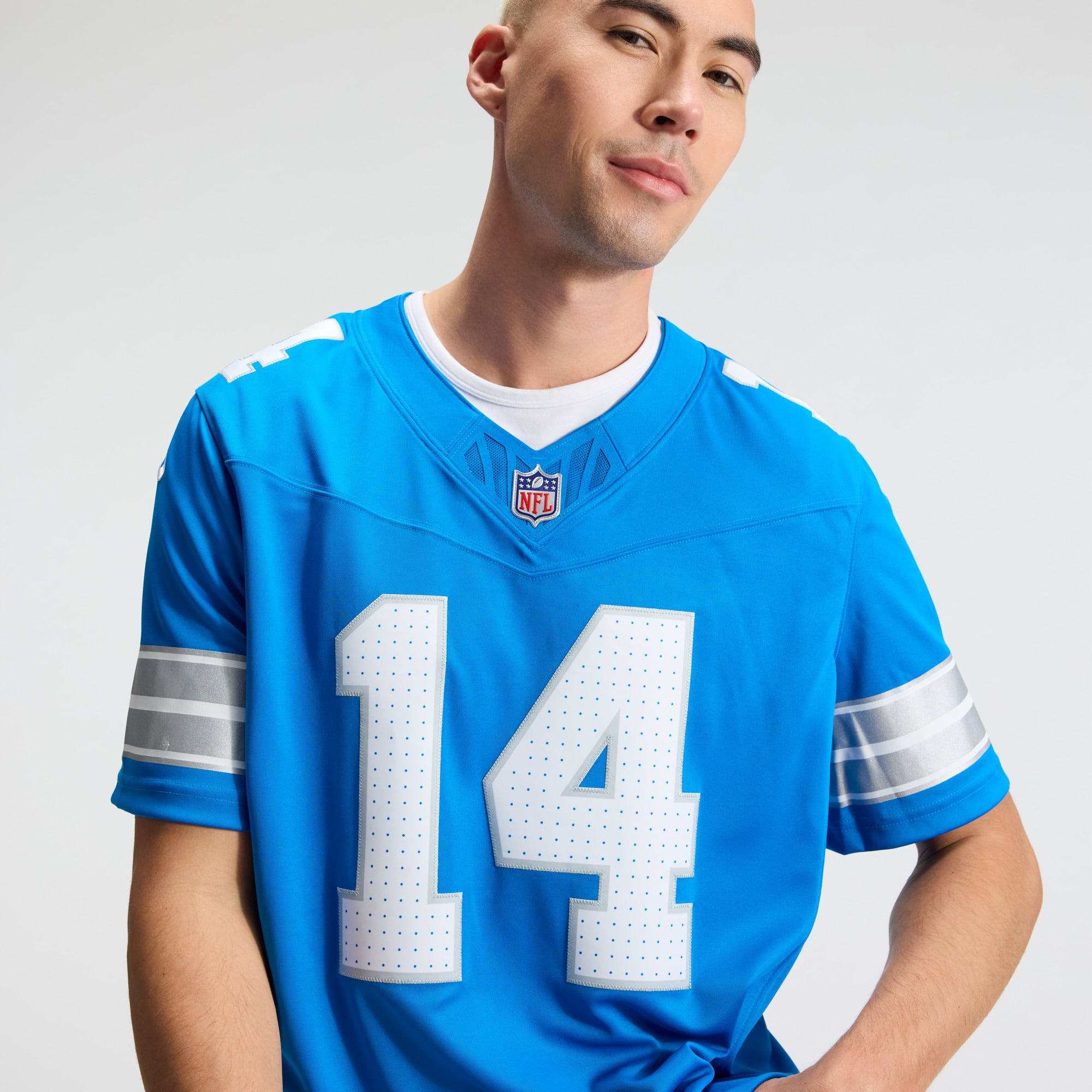 Amon-Ra St. Brown Detroit Lions Team Vapor F.U.S.E. Stitched Limited Jersey - Blue - Image 10