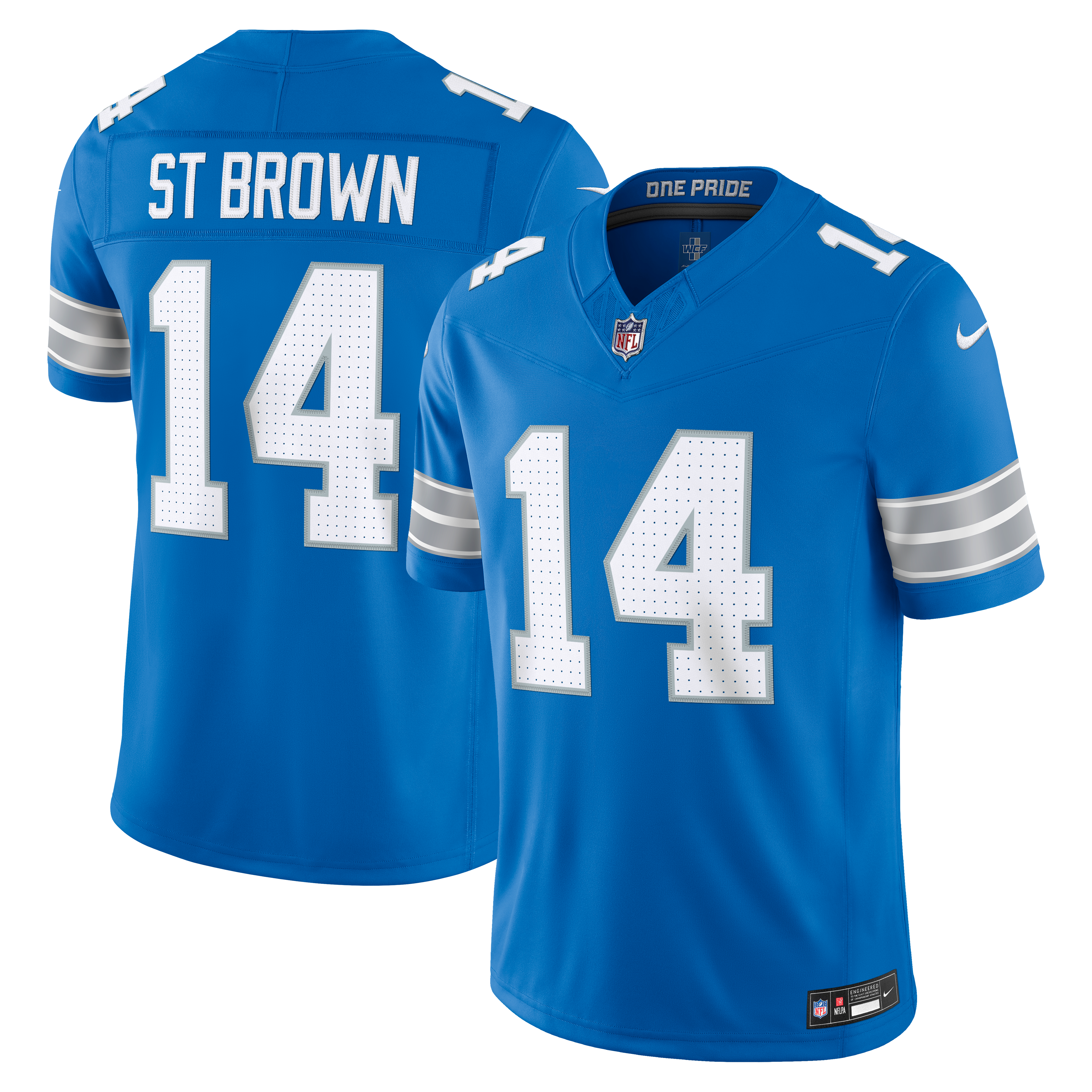 Amon-Ra St. Brown Detroit Lions Team Vapor F.U.S.E. Stitched Limited Jersey - Blue - Image 2
