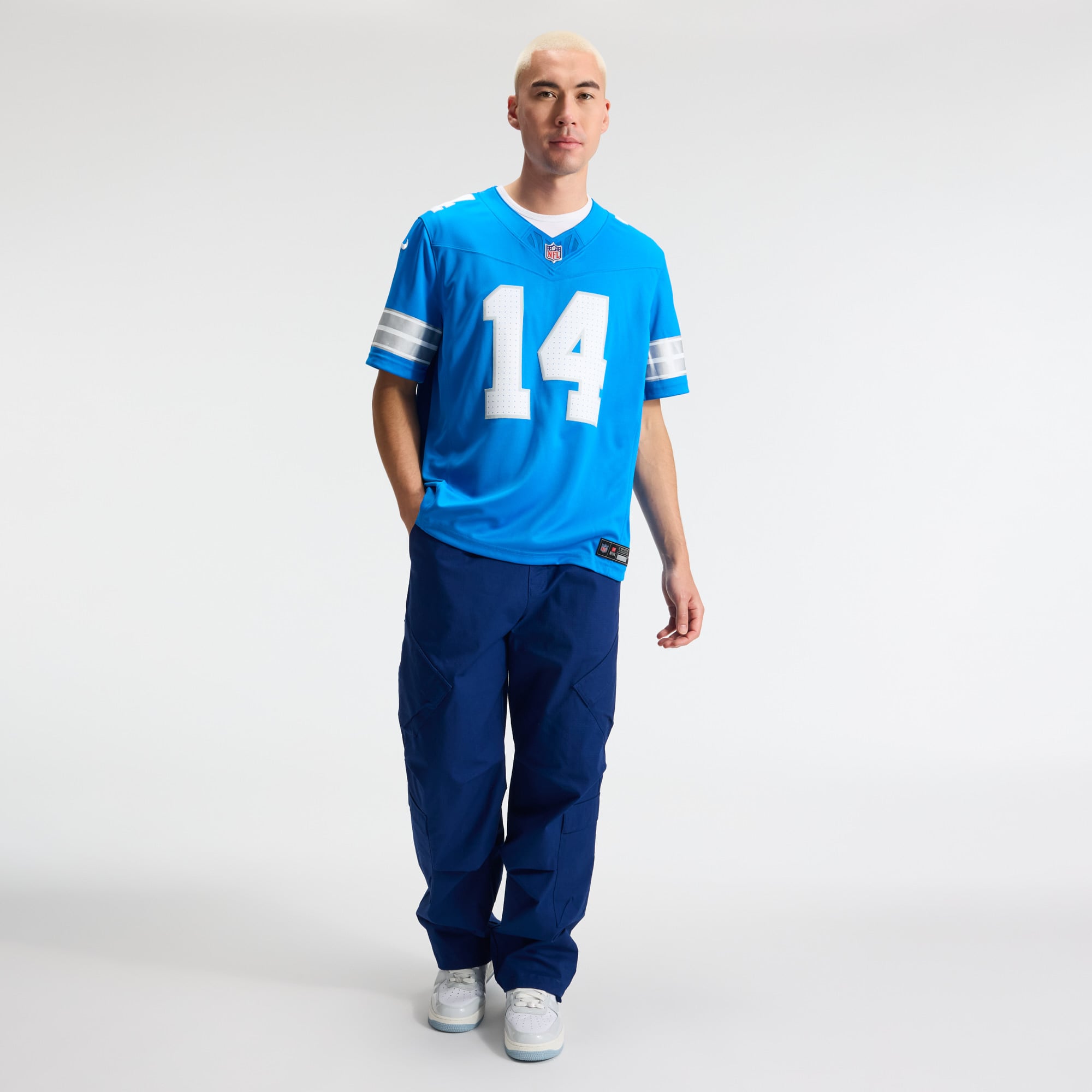 Amon-Ra St. Brown Detroit Lions Team Vapor F.U.S.E. Stitched Limited Jersey - Blue - Image 5