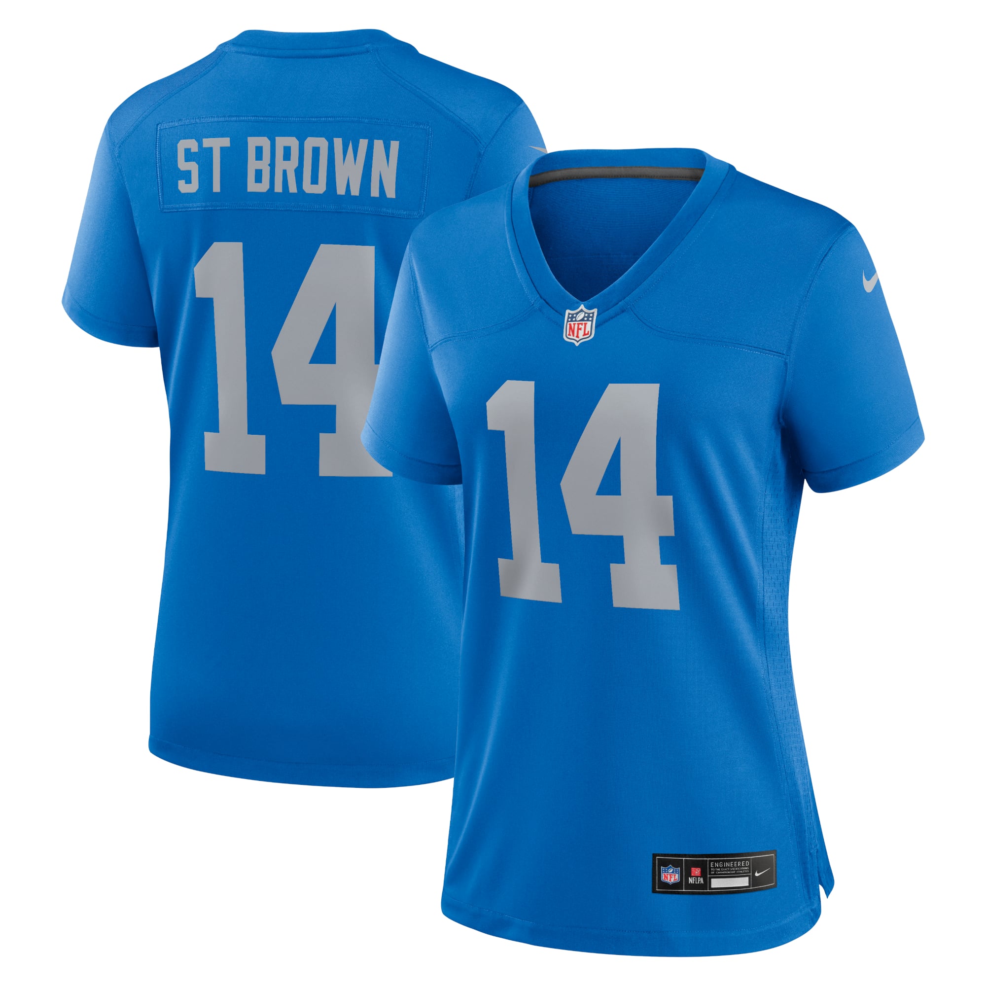 Amon-Ra St. Brown Detroit Lions Women's Alternate Game Jersey - Blue - Image 2