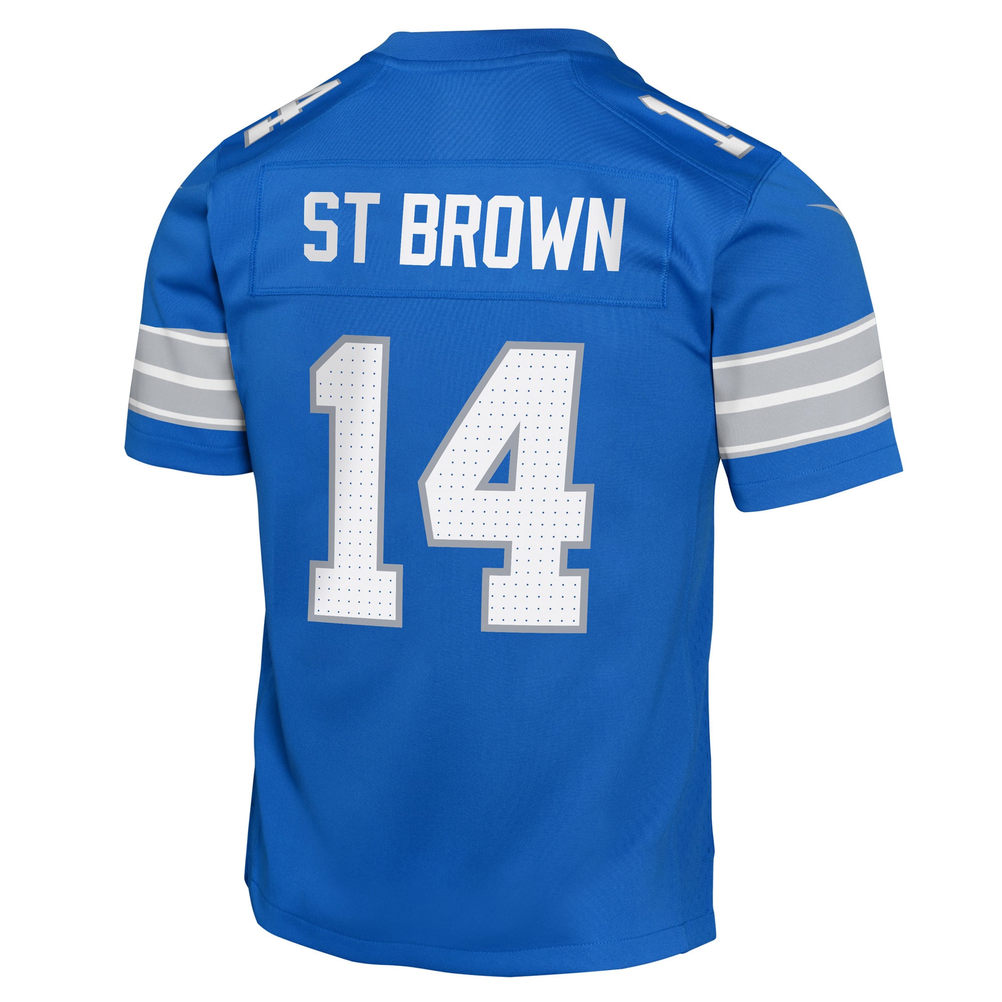 Amon-Ra St. Brown Detroit Lions Youth Game Jersey - Blue - Image 4
