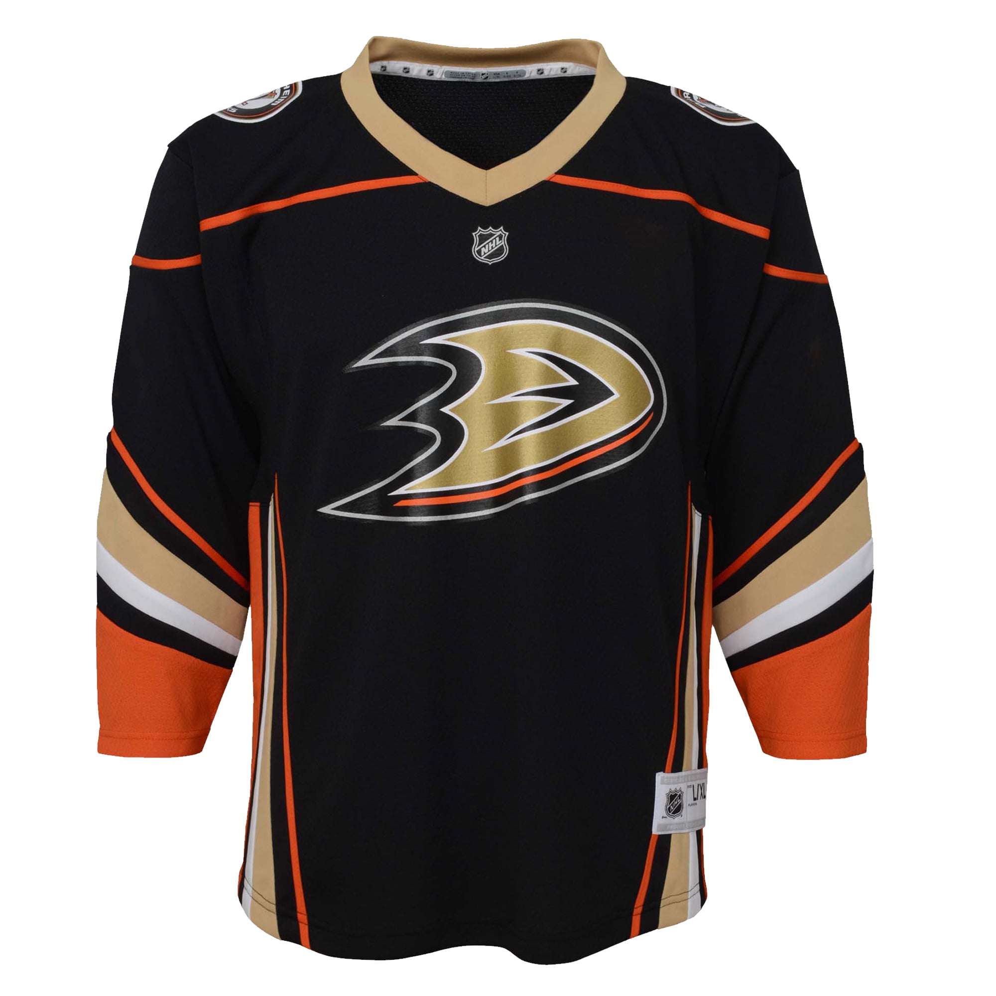 Anaheim Ducks Youth Home Custom Jersey - Black - Image 3