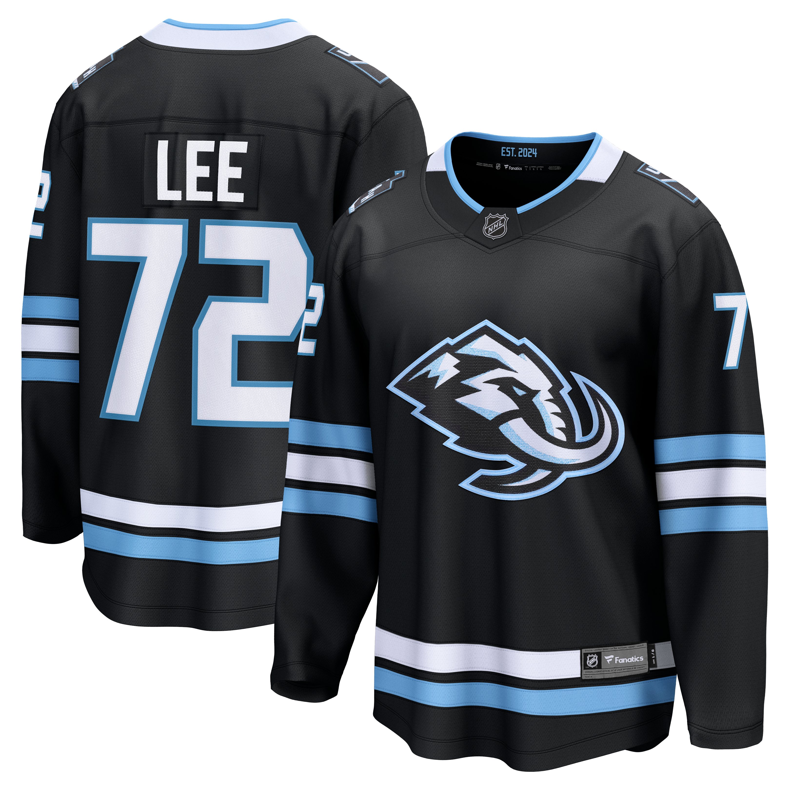 Anders Lee Utah Mammoth Home Breakaway Jersey - Black - Image 2
