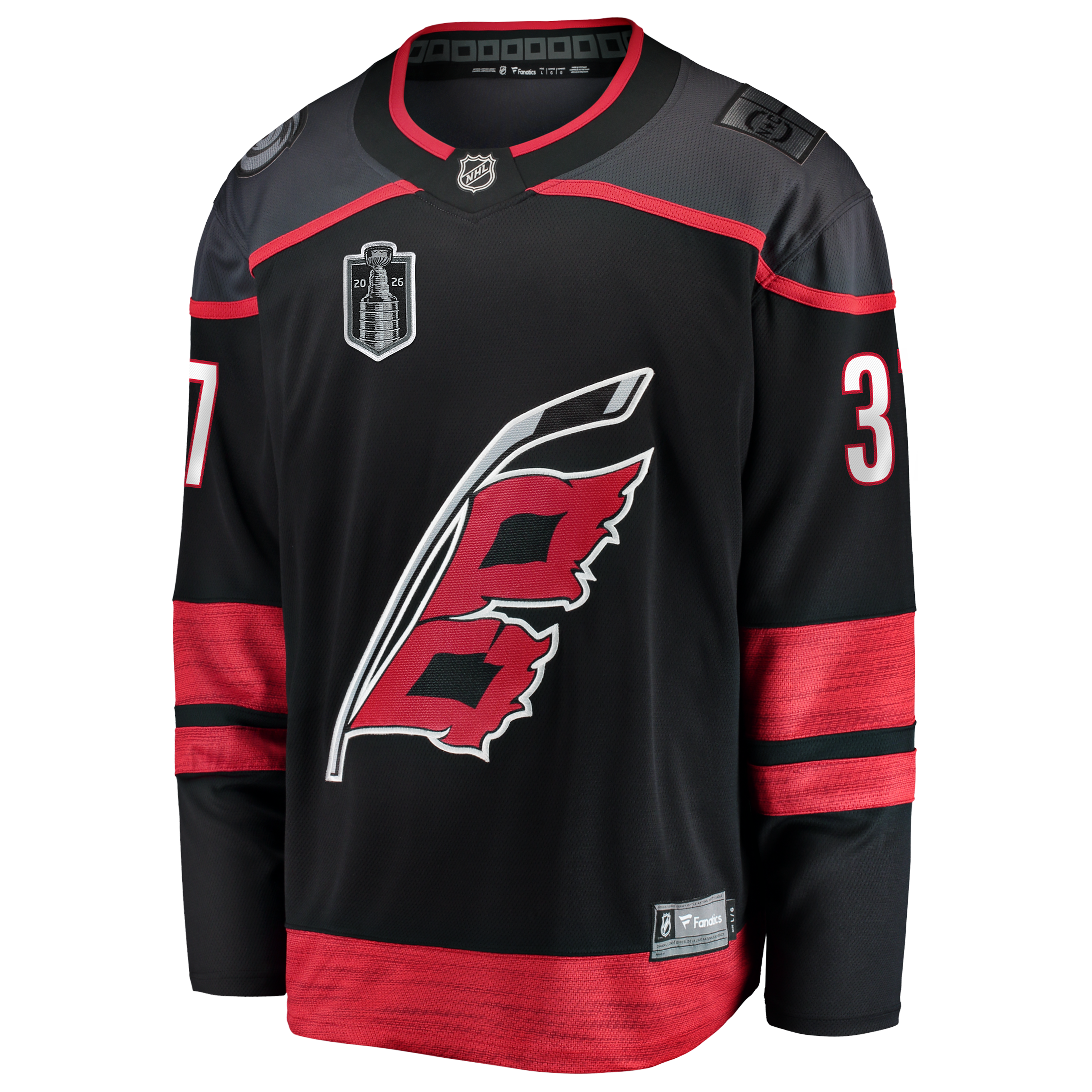 Andrei Svechnikov Carolina Hurricanes 2026 Stanley Cup Final Home Breakaway Jersey - Black - Image 3